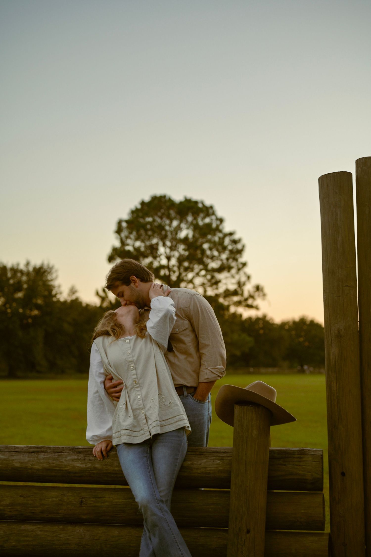 Couple kissing during a wedding session in St. Augustine, Florida
