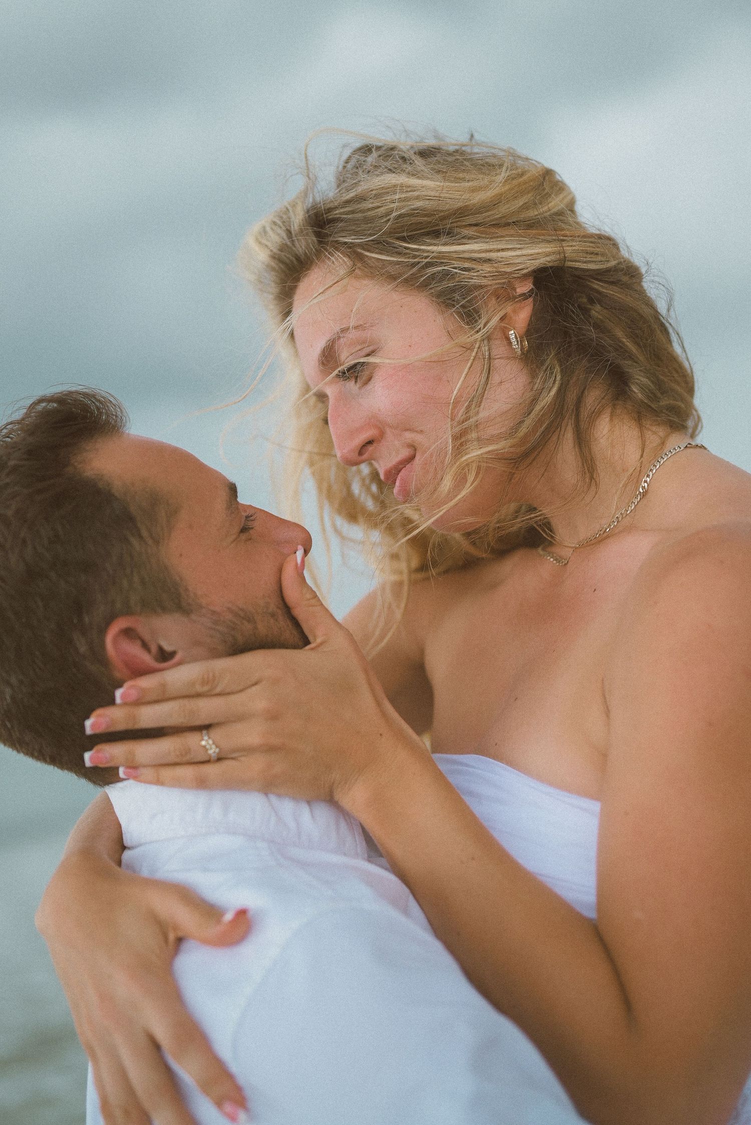 Romantic couple in Jacksonville beach, Florida