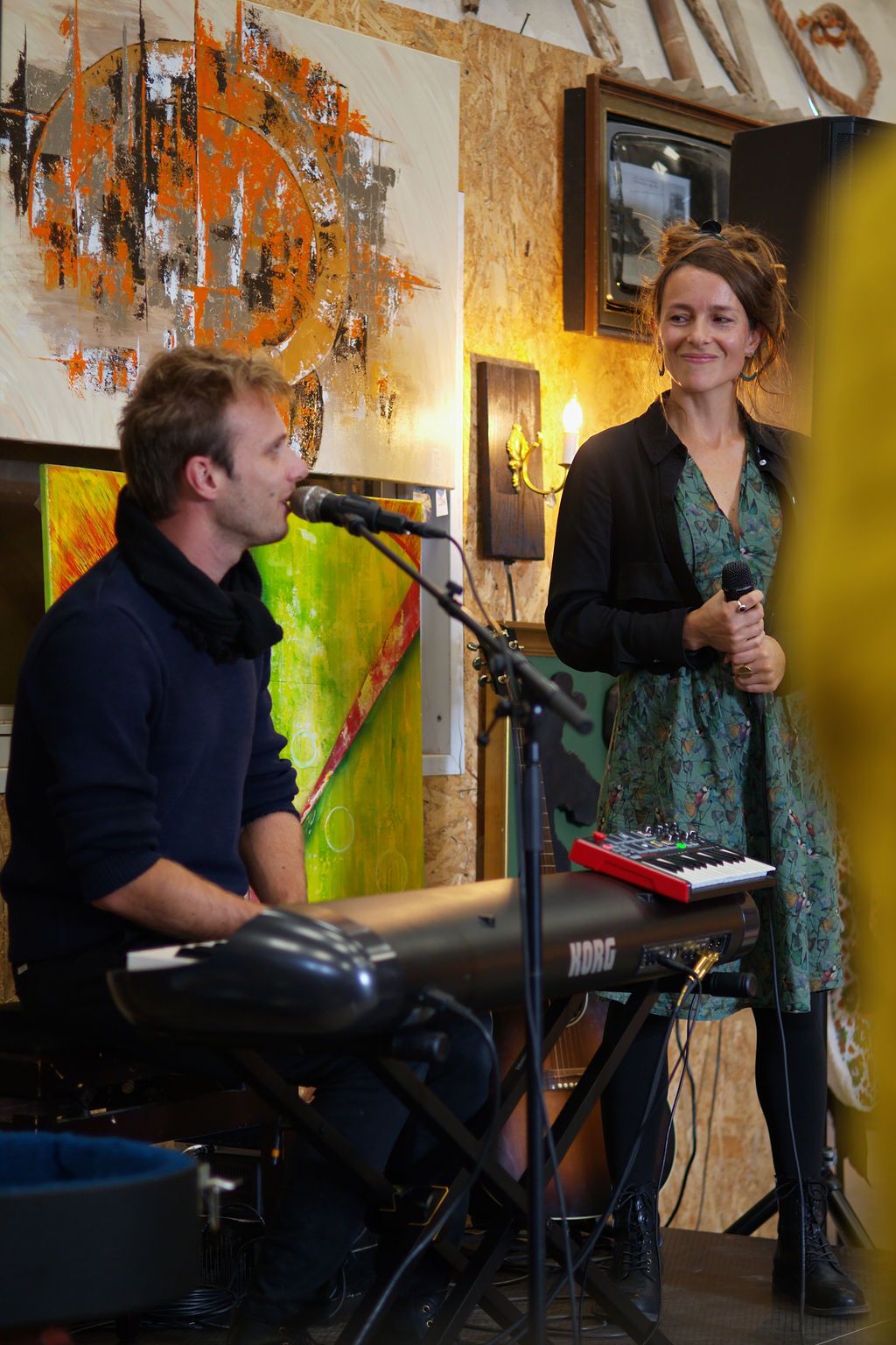 Concert, prestation du groupe Abisko, Le Hang'Art à Martinvast, Normandie
