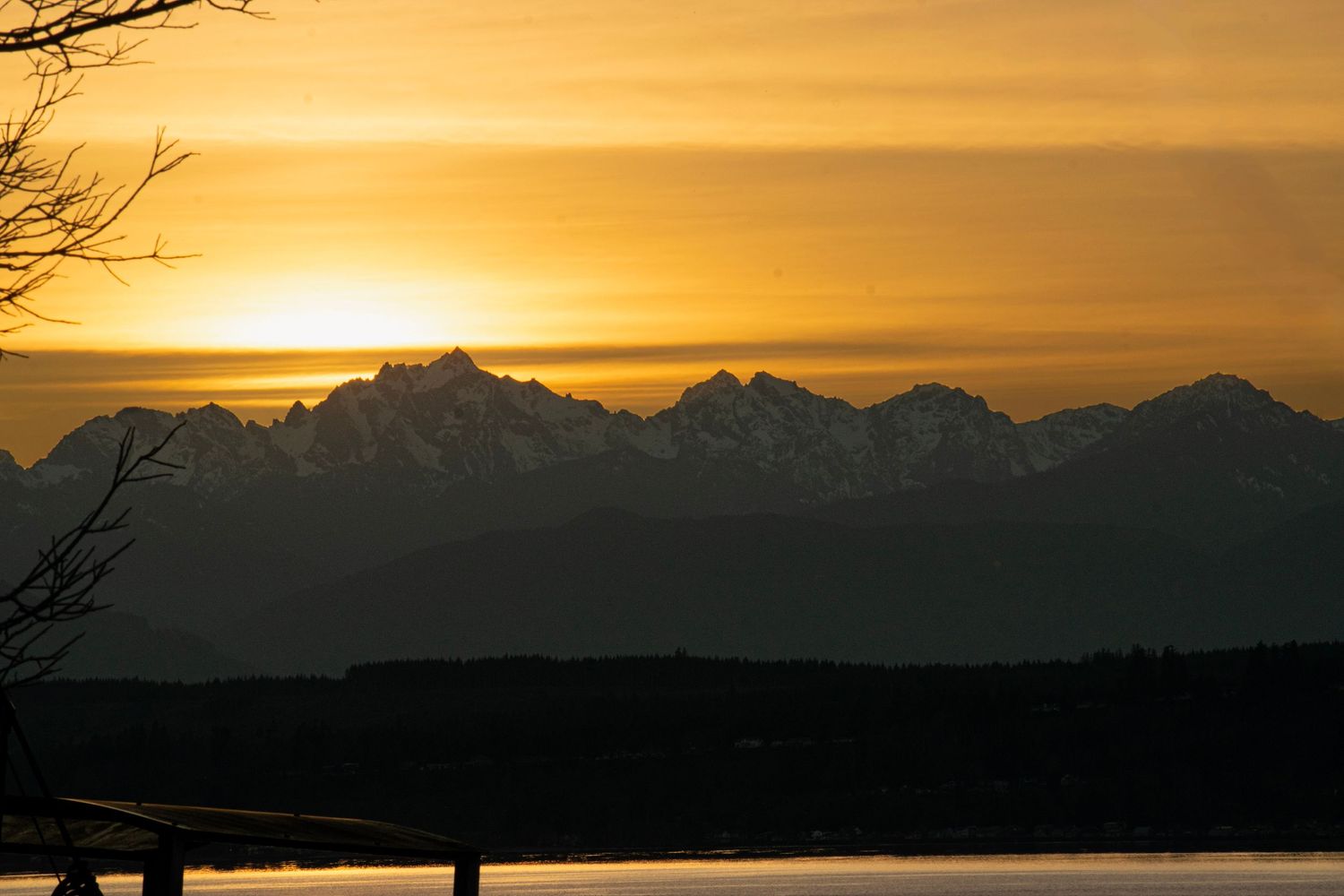 Olympic Mountain Range, Poulsbo, Washington, March 31, 2026