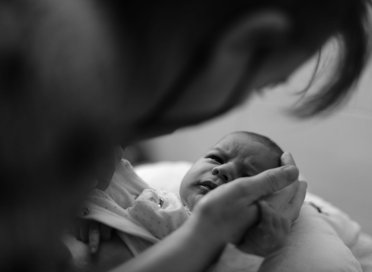 Bathing a baby