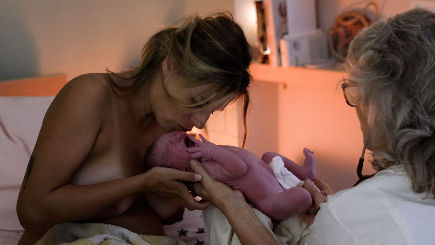 Woman with her baby