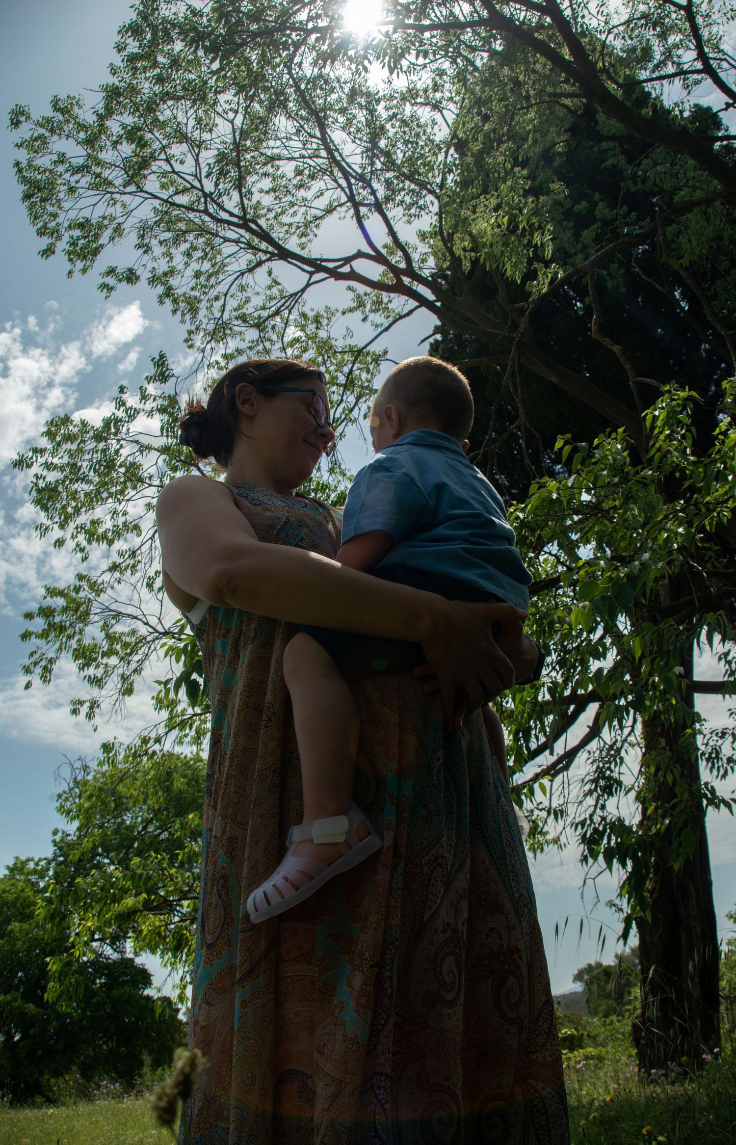 Little boy and his mom