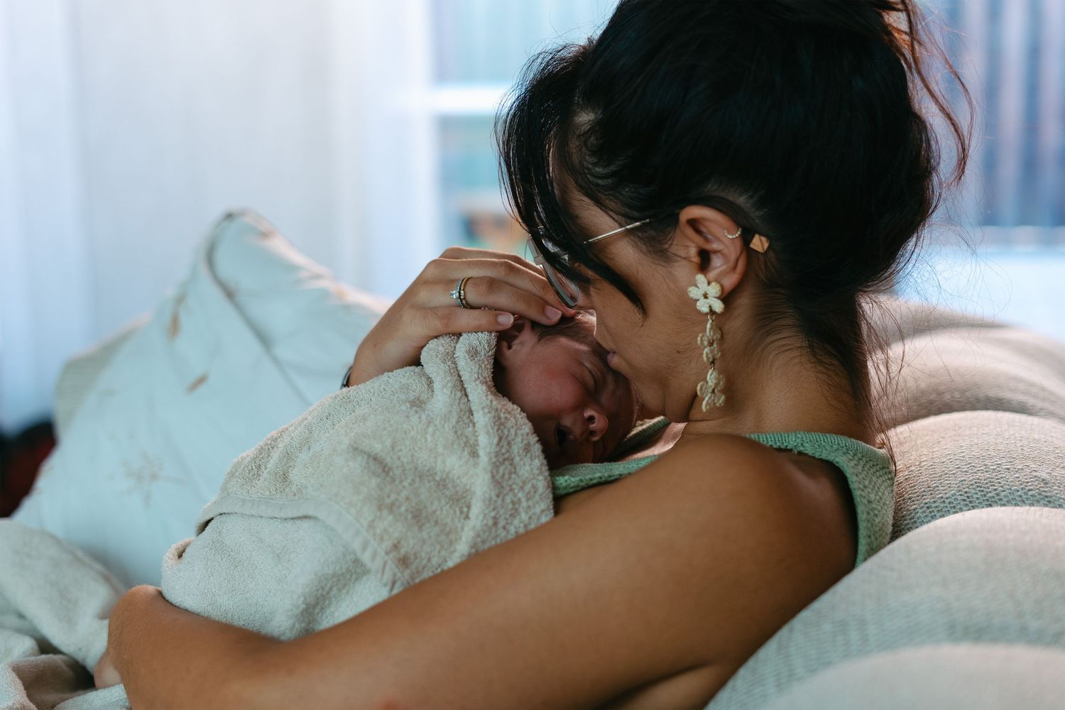 A mother and her baby