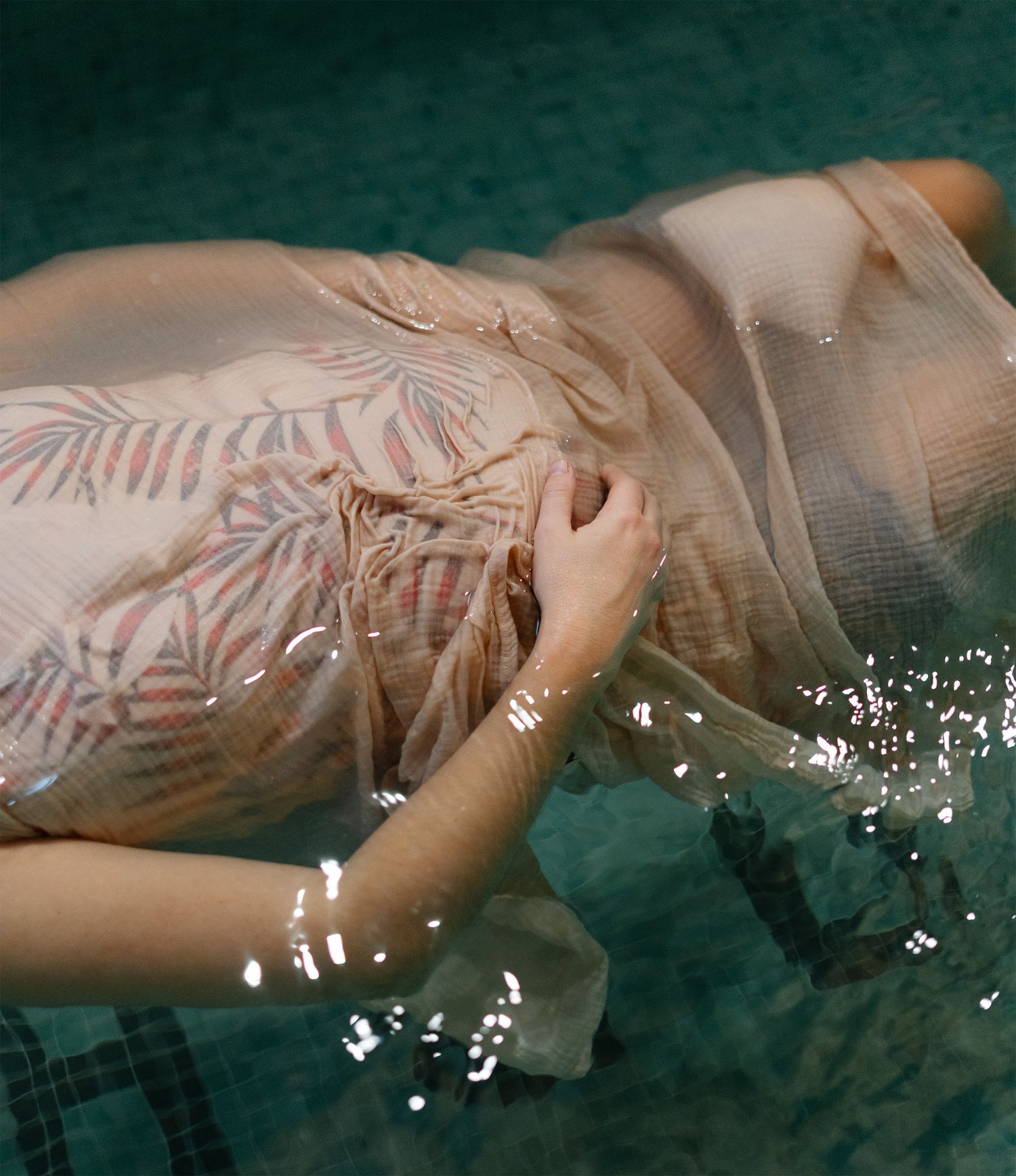 Woman in a swimming pool