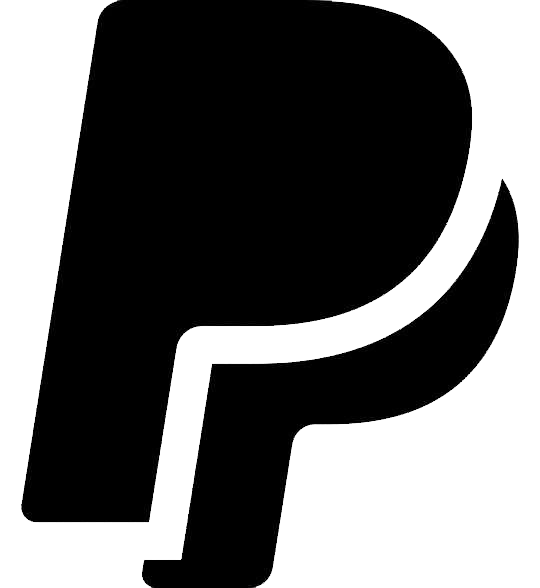 A black and white logo of PayPal featuring the company's stylized double P design against a plain background.