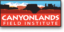 Canyonlands Field Institute logo featuring red desert landscape silhouette.
