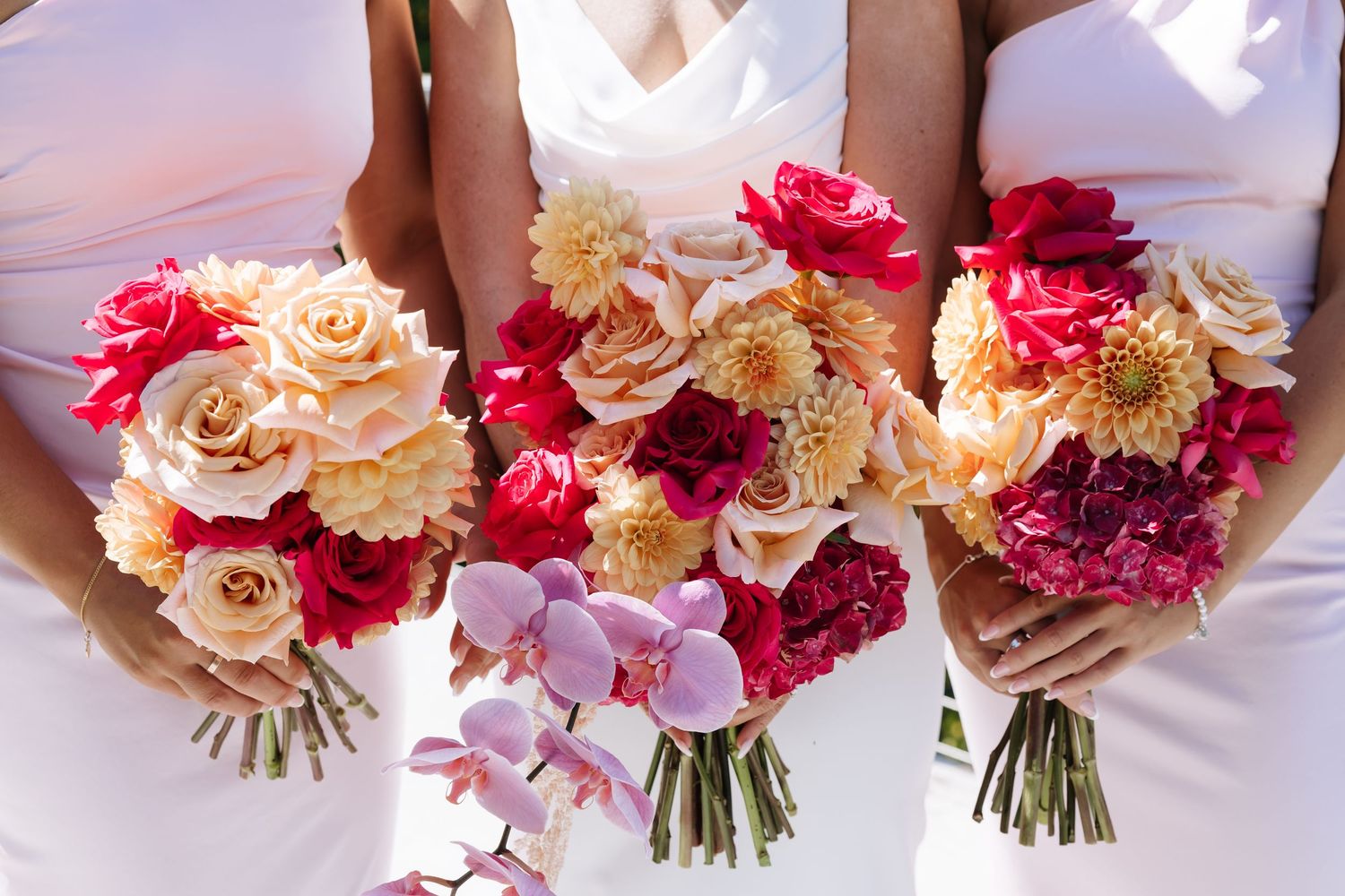 Bright Wedding Florals from a Mornington Peninsula Wedding at Trofeo Estate