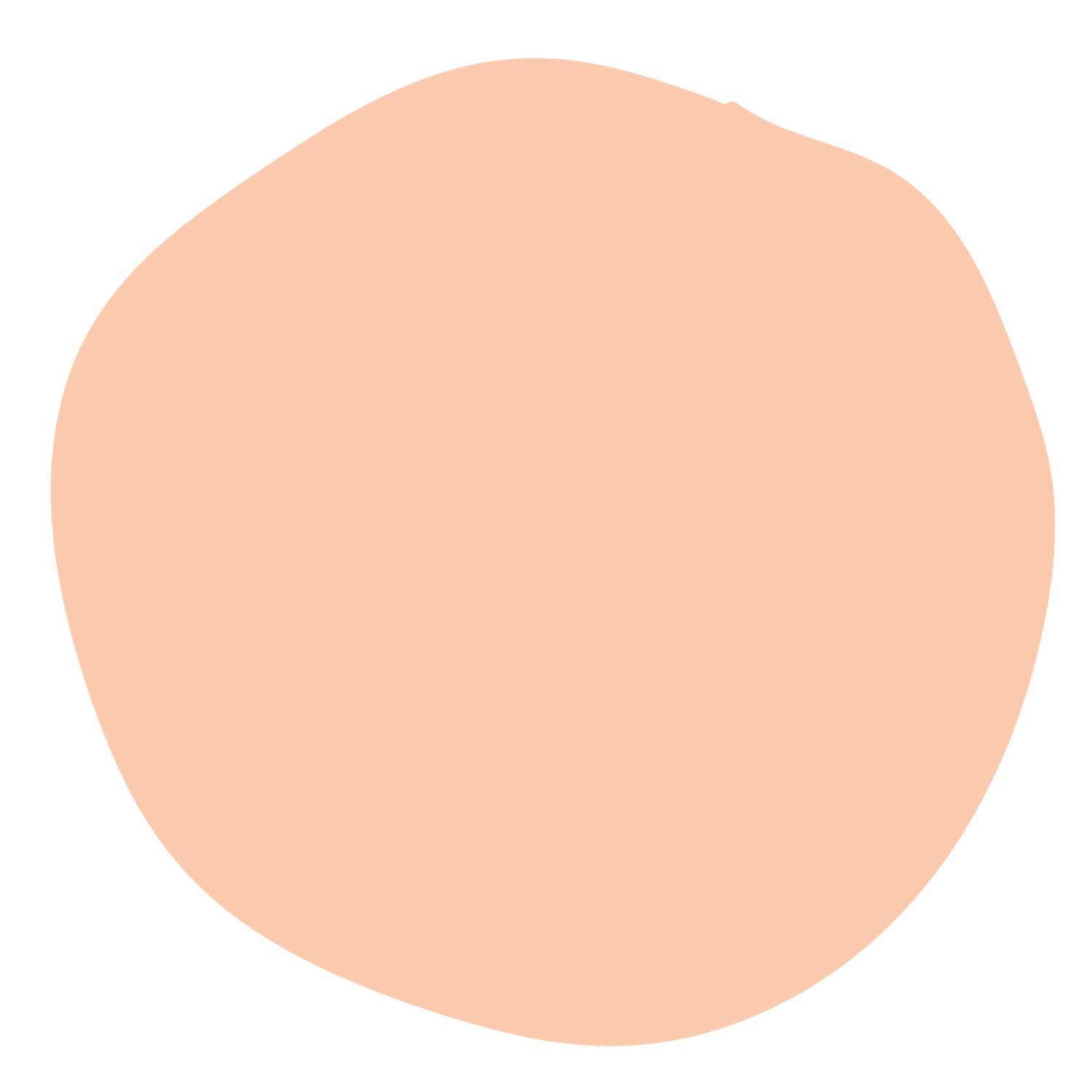 Large blush colored circle shape against dark background.