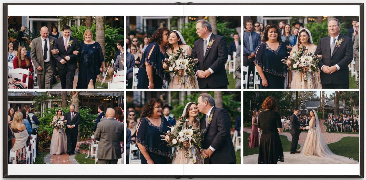 Wedding ceremony photo collection showing guests and special moments.