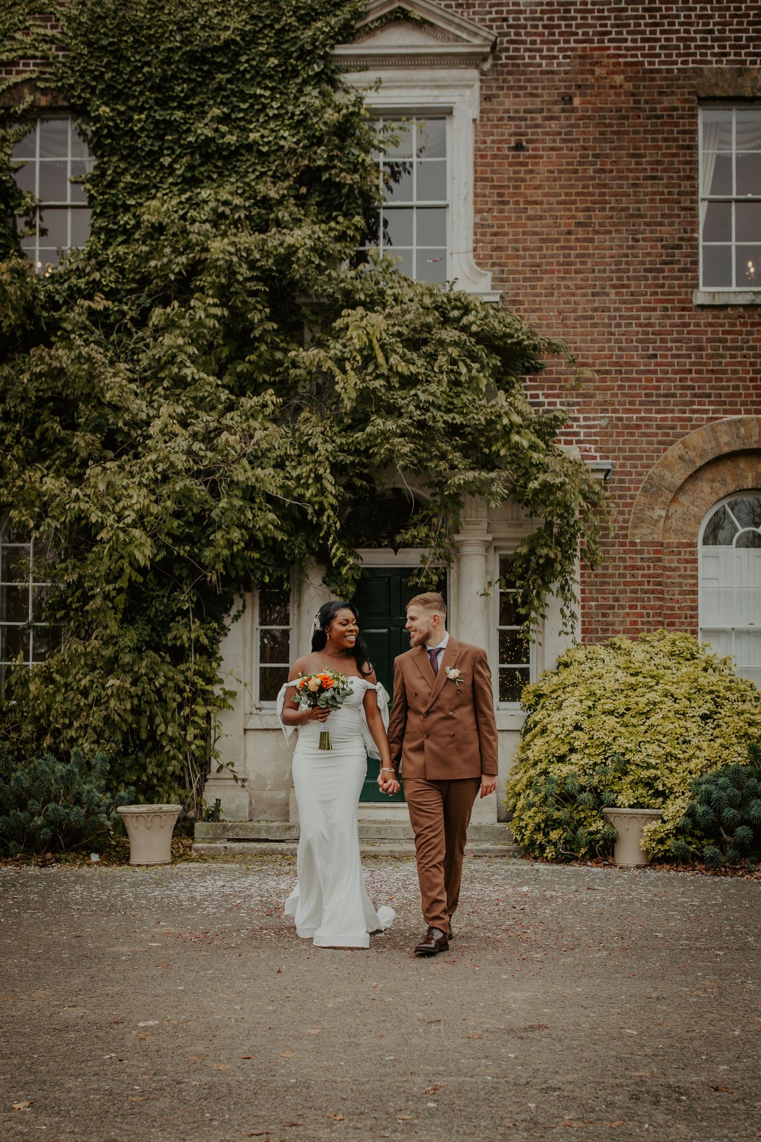 Bride and Groom after wedding ceremony Morden Park House - London - RELM Photography