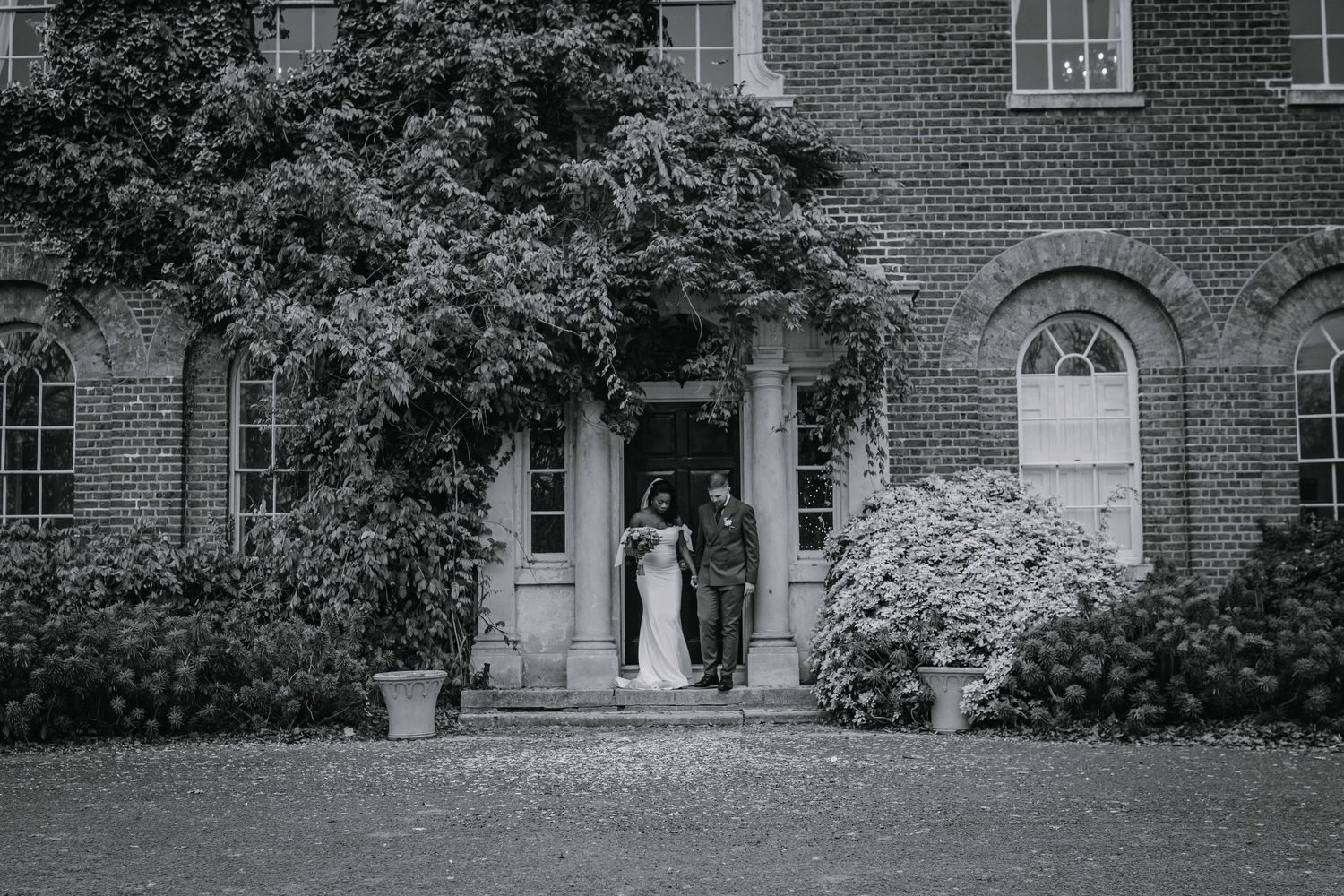 Bride and Groom after wedding ceremony Morden Park House - London - RELM Photography