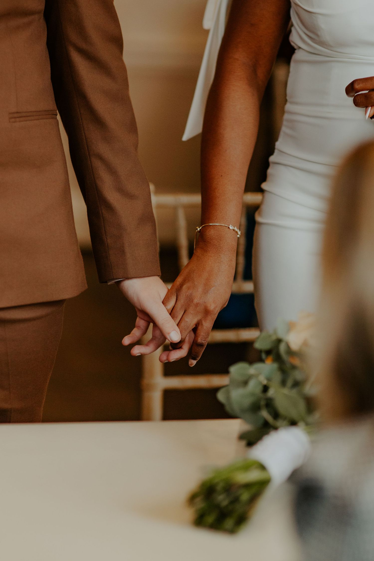 Loose grip hand holding at wedding ceremony - Morden Park House - London - RELM Photography