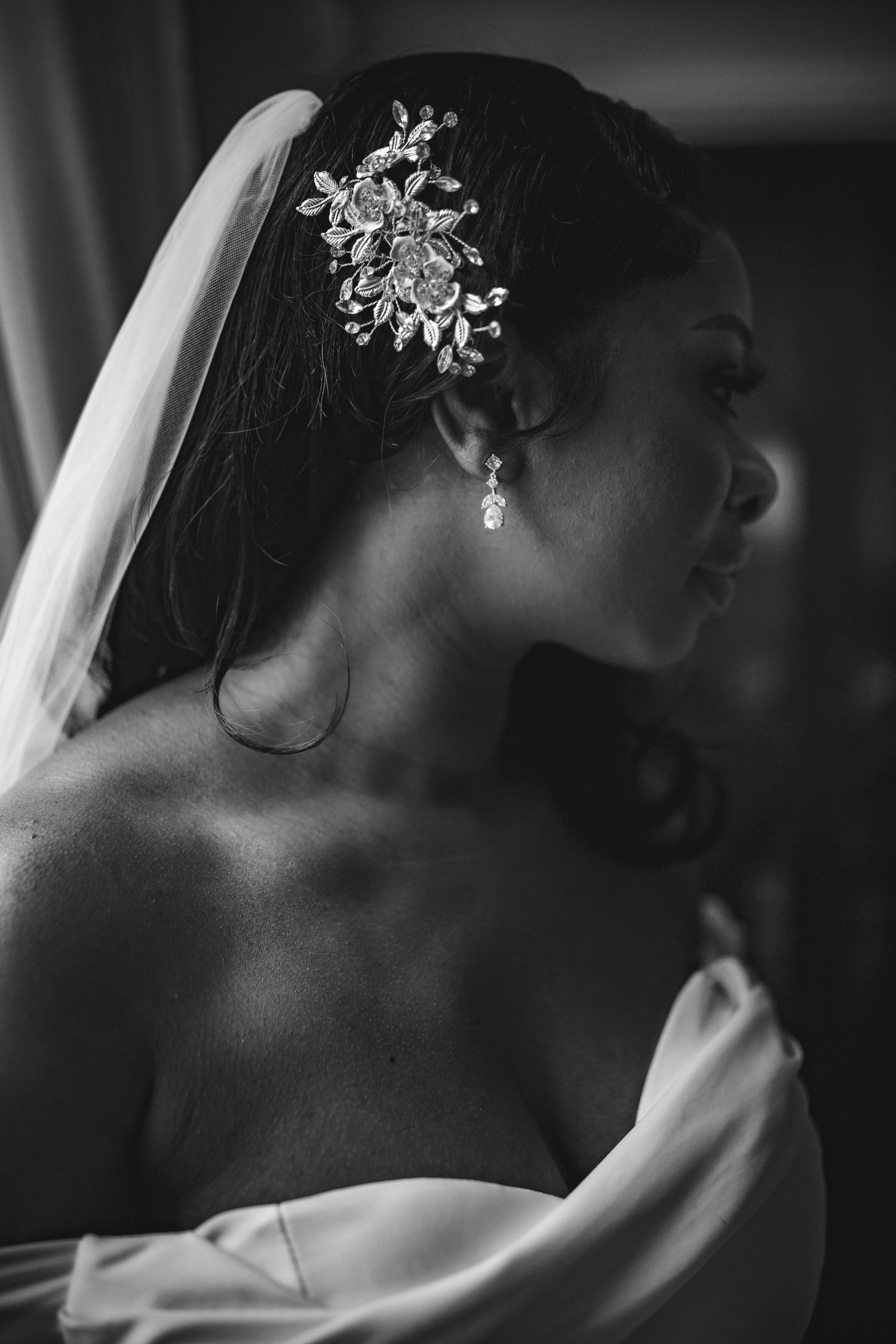 Bride at Morden Park, London.