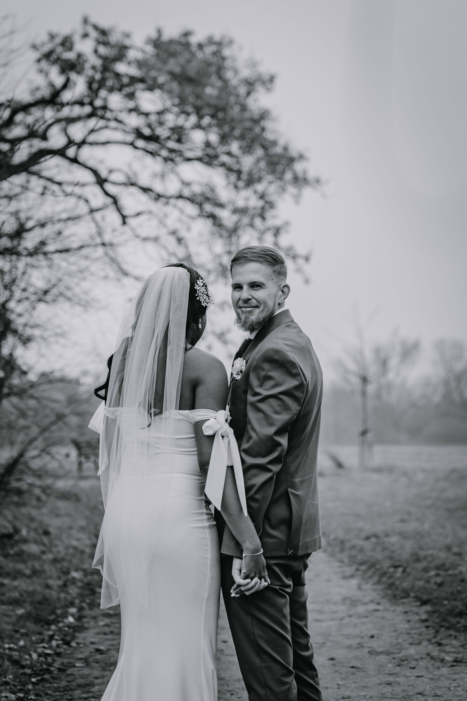 Bride and Groom after wedding ceremony Morden Park House - London - RELM Photography