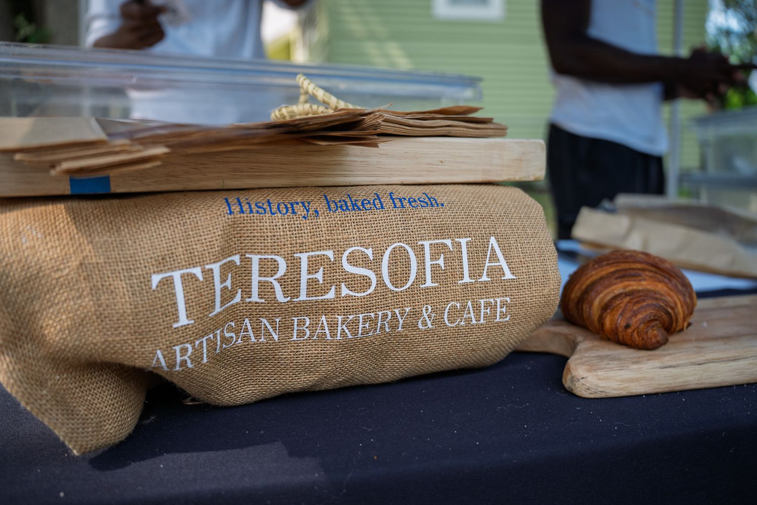 Fresh baked pastries from Teresofia Artisan Bakery and Cafe displayed during Bluffton Farm and Flea in Bluffton, South Carolina.