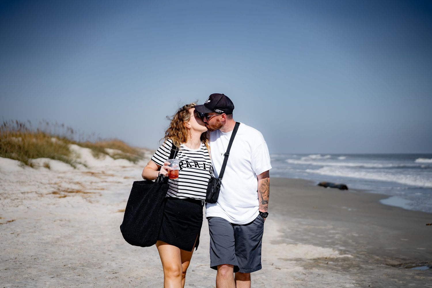 Couples beach photography on Hilton Head Island captured during a romantic coastal lifestyle session by GoodnRich Photography