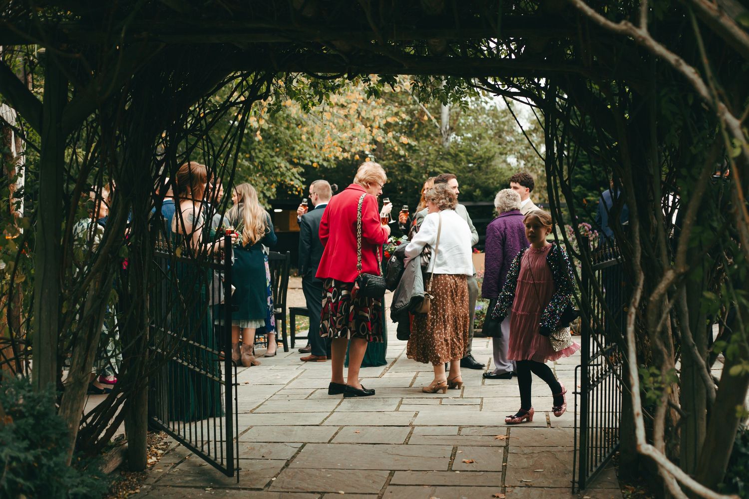 Relaxed captures at a drinks reception at Rumbold Farm