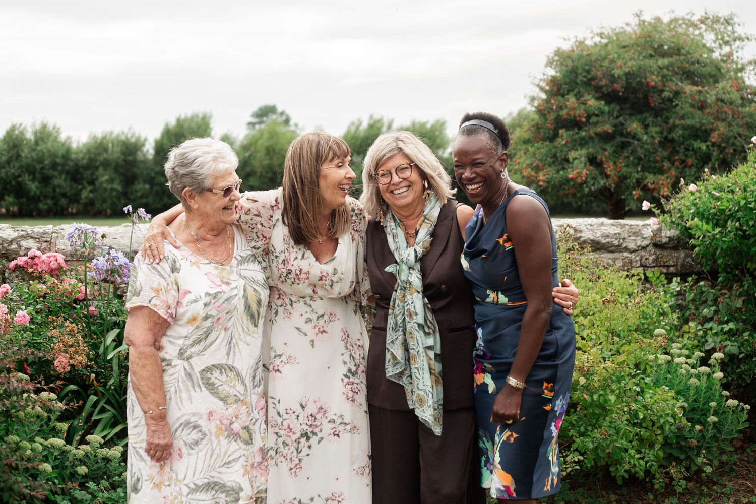 A relaxed, non-posed natural scene at a wedding reception