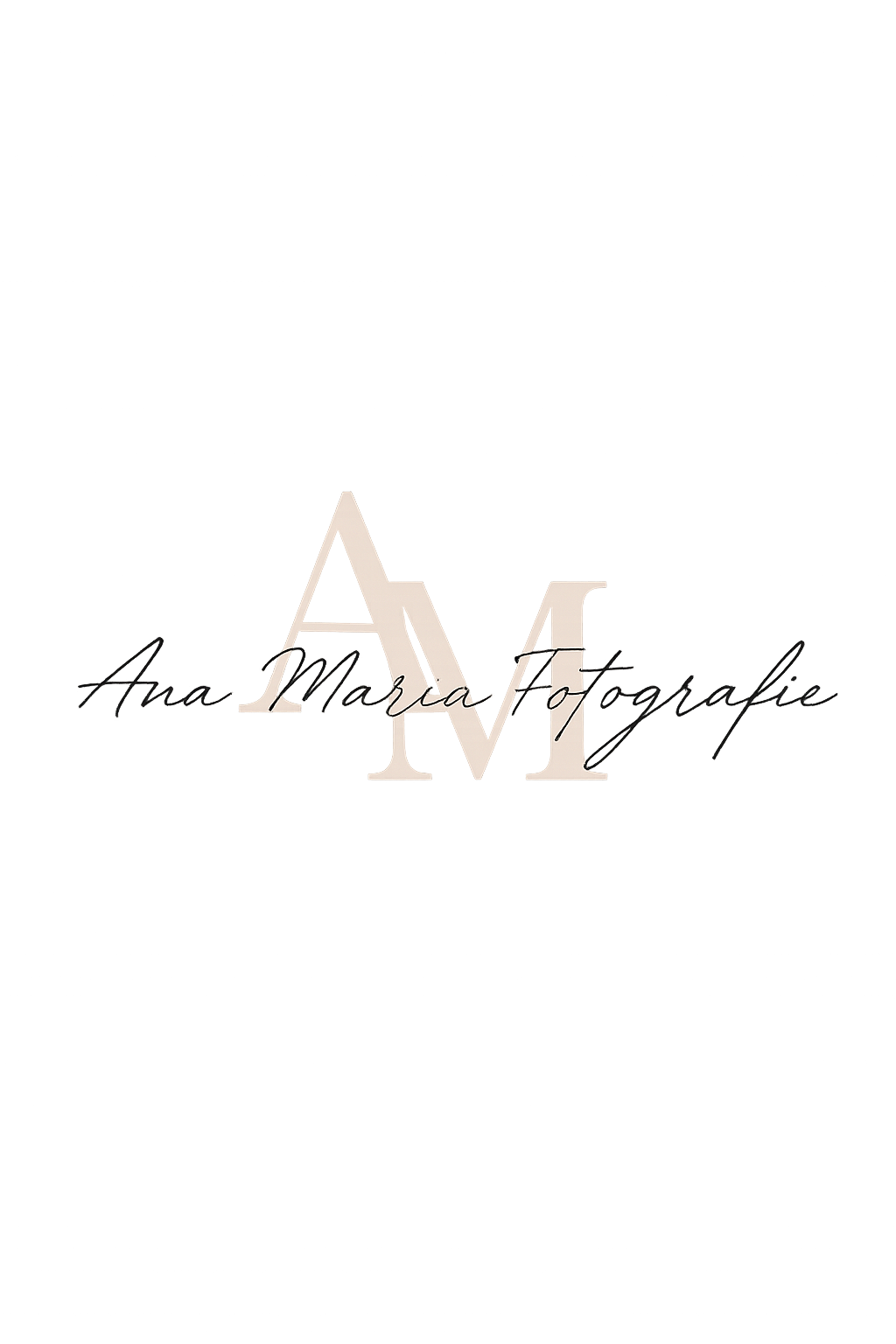 Elegantes Schriftlogo für Ana Maria Fotografie in gedämpften Tönen.