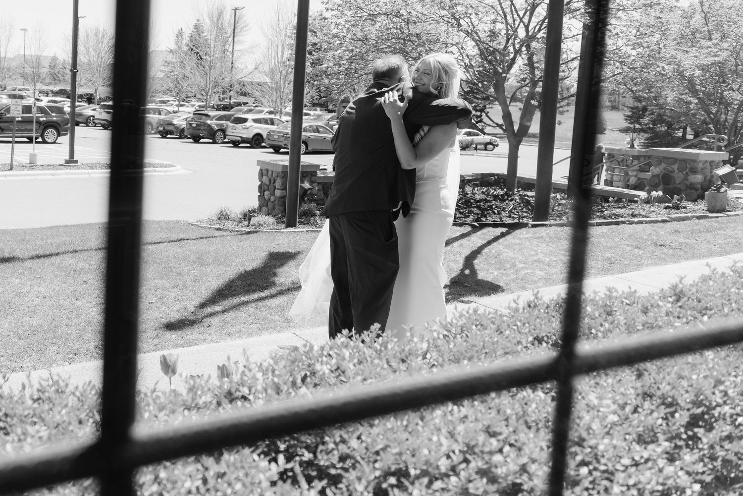 Candid and styled wedding detail shots at Rush Creek Golf Course in Maple Grove, MN, featuring emotional moments with friends and family