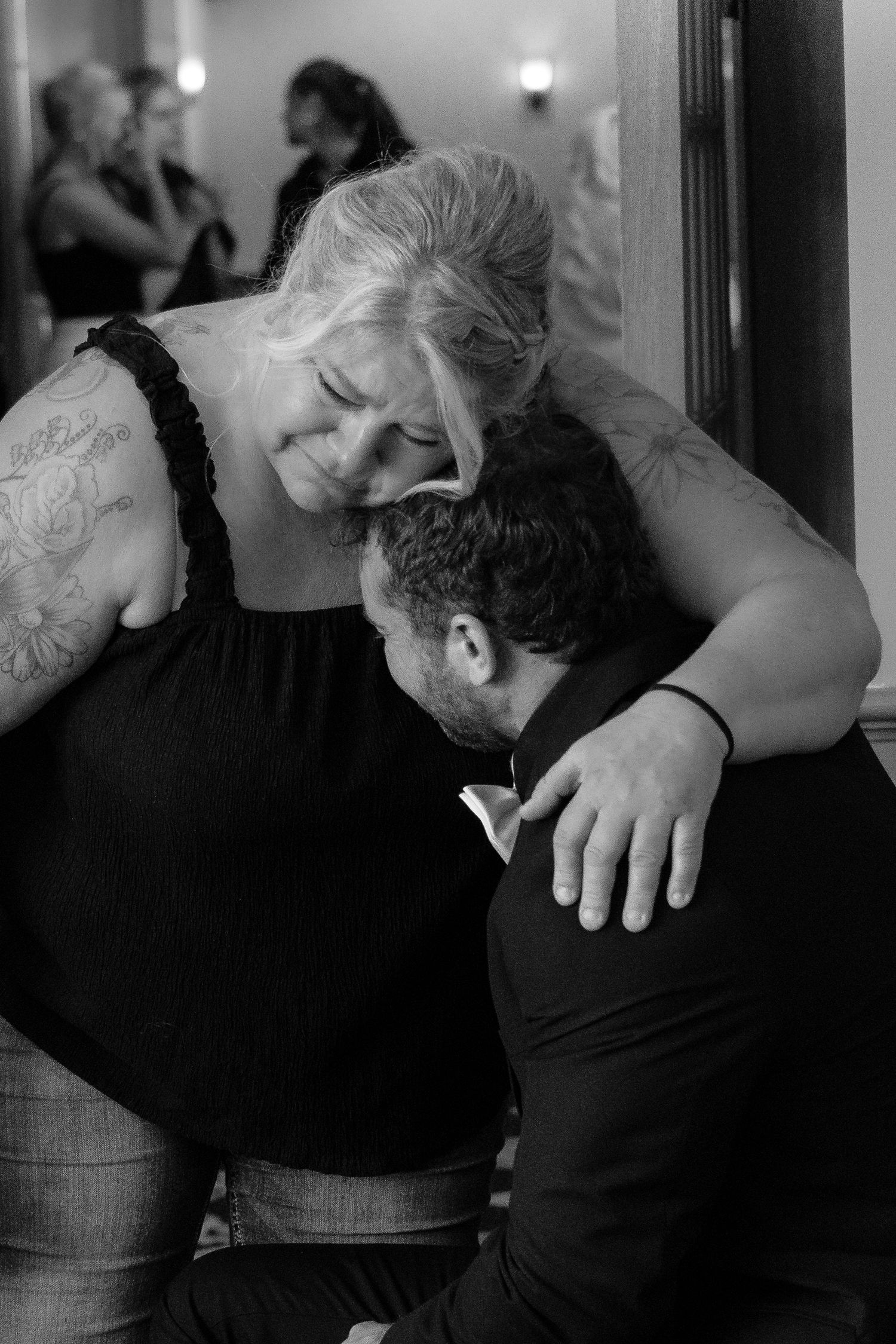 Candid and styled wedding detail shots at Rush Creek Golf Course in Maple Grove, MN, featuring emotional moments with friends and family