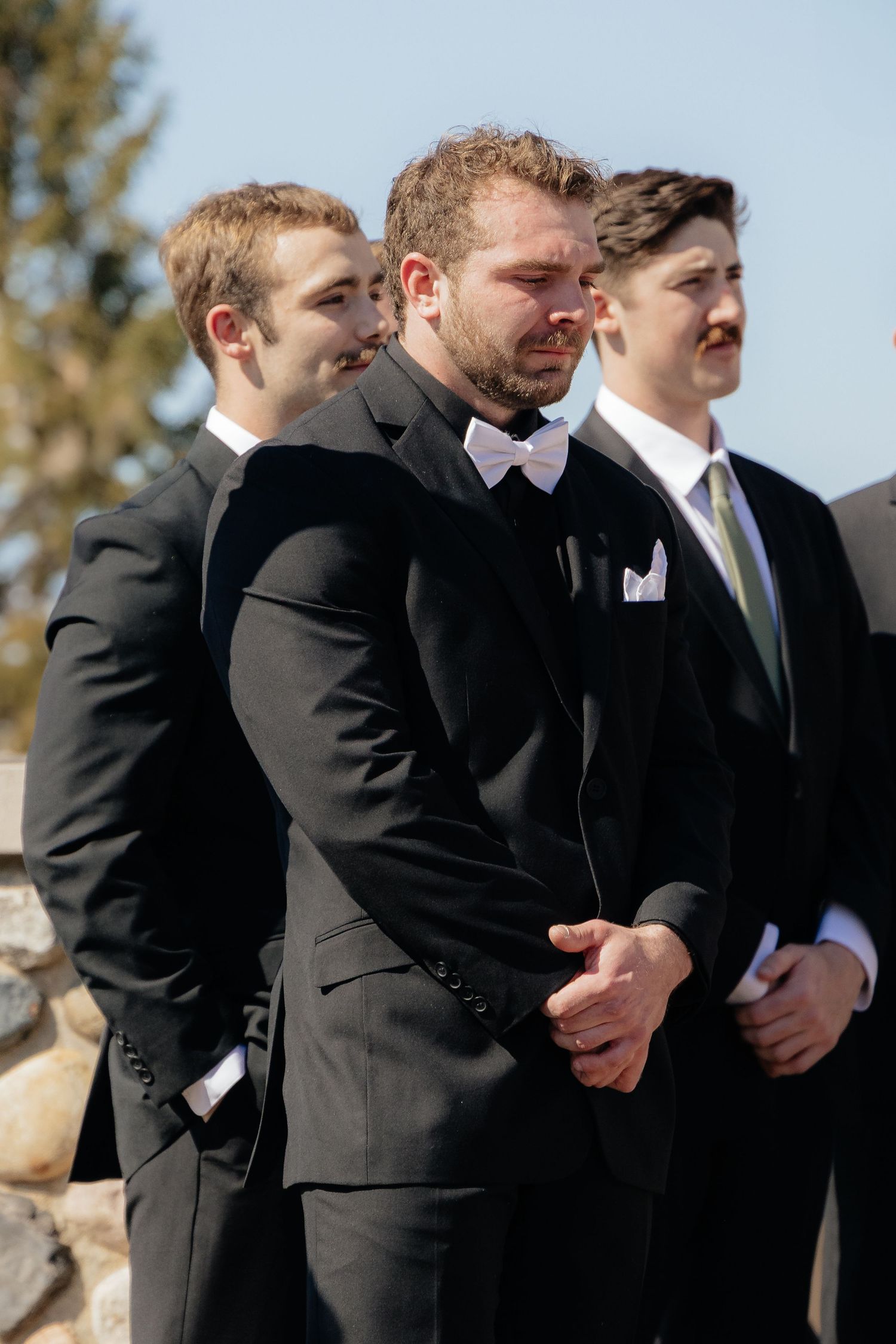 Candid and styled wedding detail shots at Rush Creek Golf Course in Maple Grove, MN, featuring emotional moments with friends and family