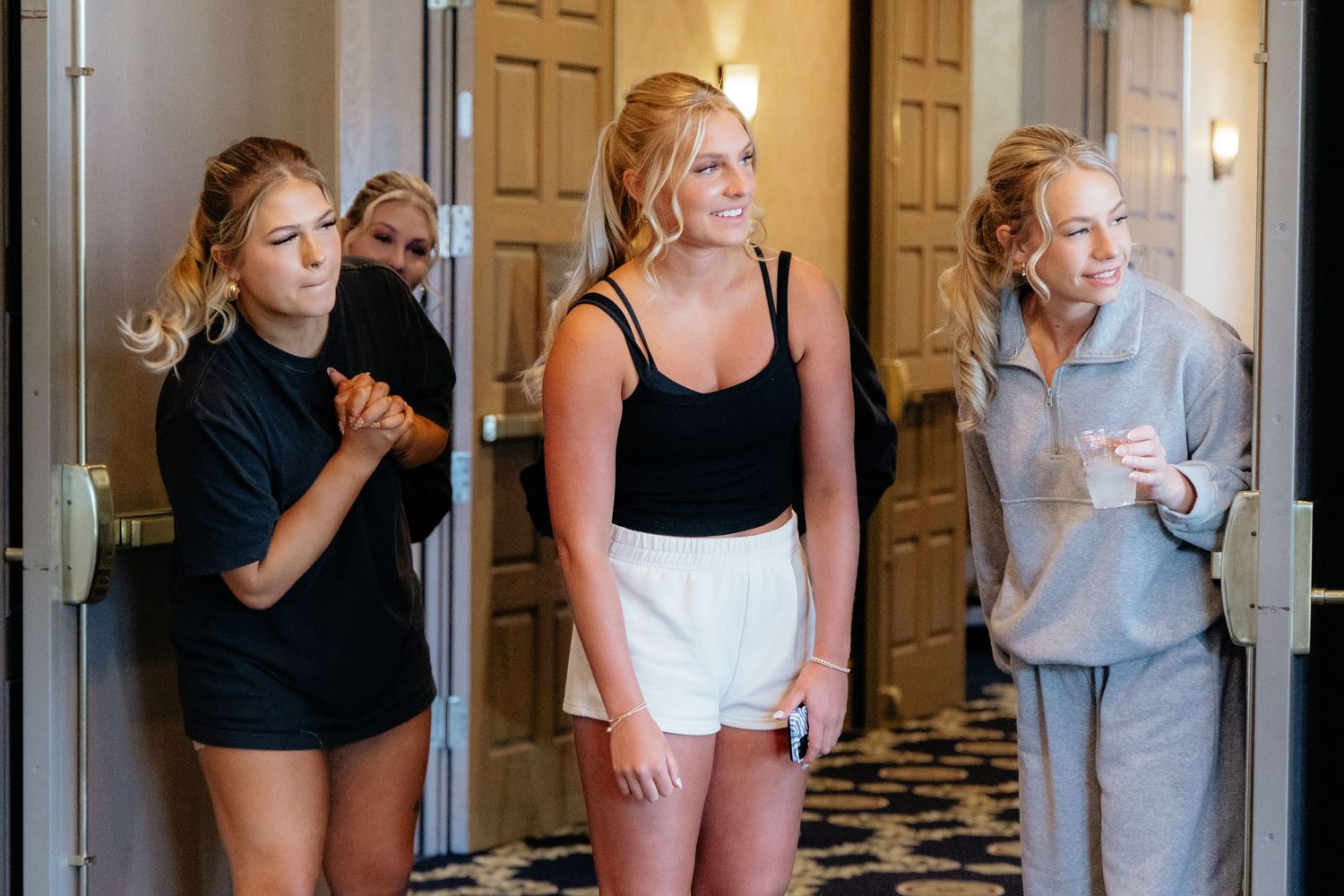 Candid and styled wedding detail shots at Rush Creek Golf Course in Maple Grove, MN, featuring emotional moments with friends and family