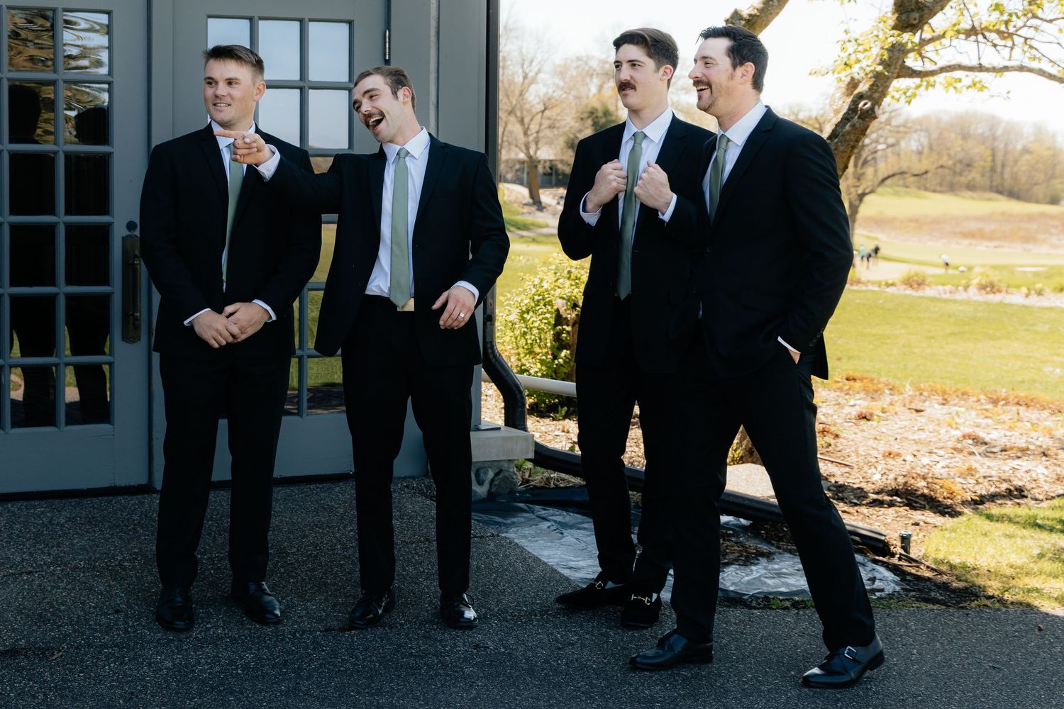 Candid and styled wedding detail shots at Rush Creek Golf Course in Maple Grove, MN, featuring emotional moments with friends and family