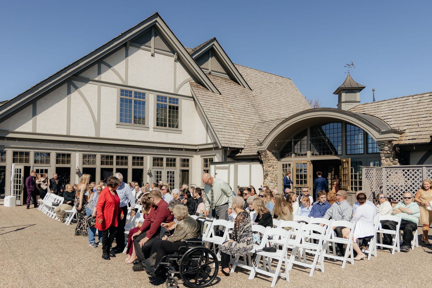 Collection of wedding day detail shots at Rush Creek Golf Course in Maple Grove, MN, including bridal accessories, florals, and more