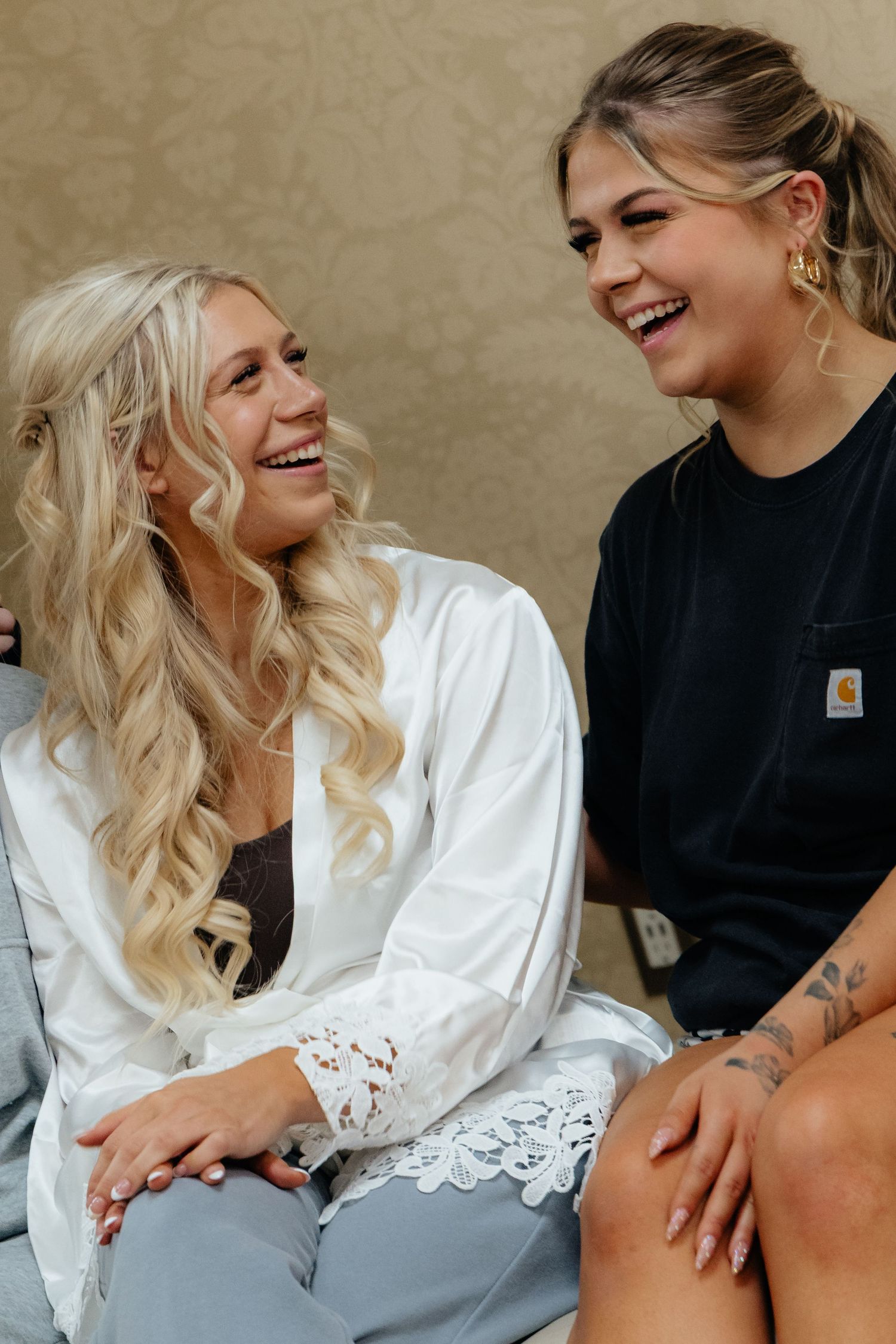Candid and styled wedding detail shots at Rush Creek Golf Course in Maple Grove, MN, featuring emotional moments with friends and family
