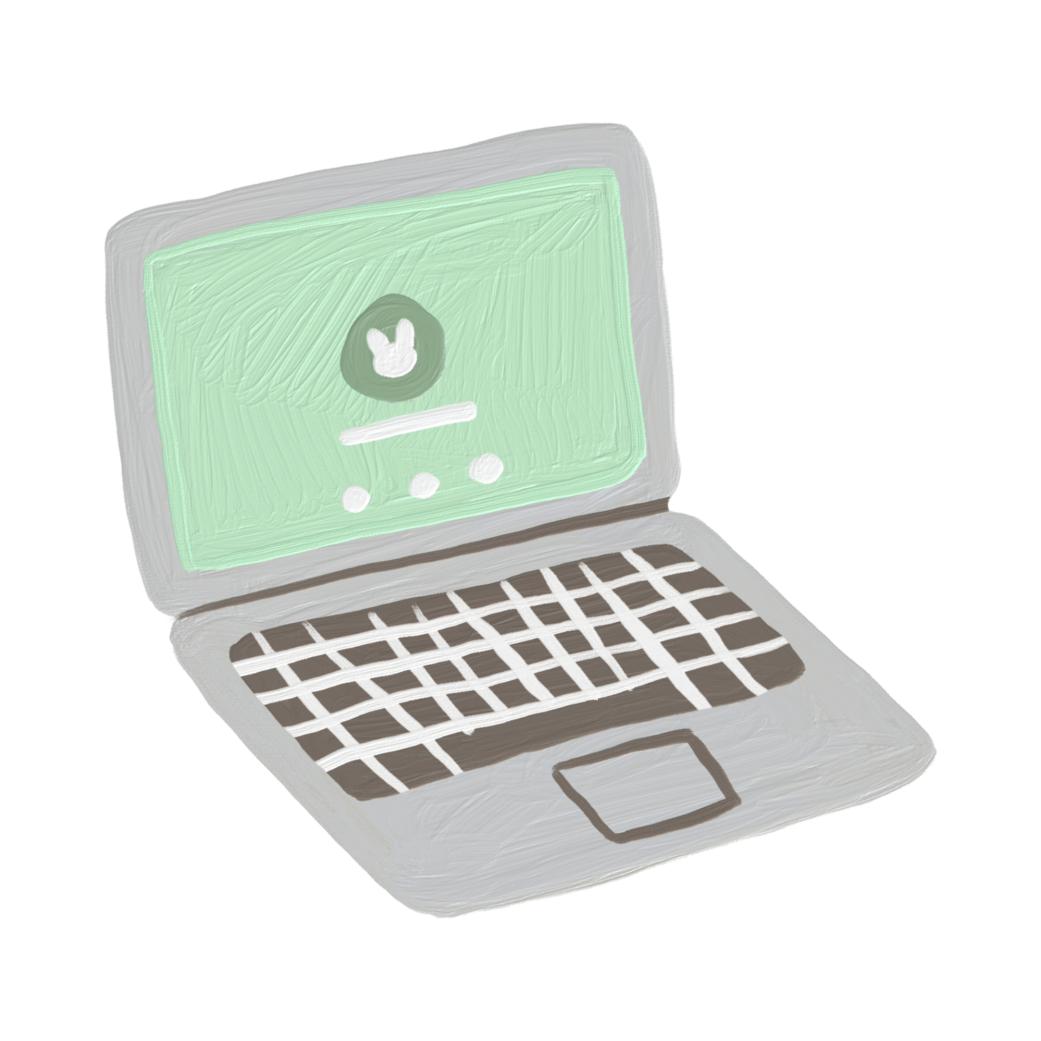 Simple illustration showing three laptops in a row gradually shrinking in size from left to right.