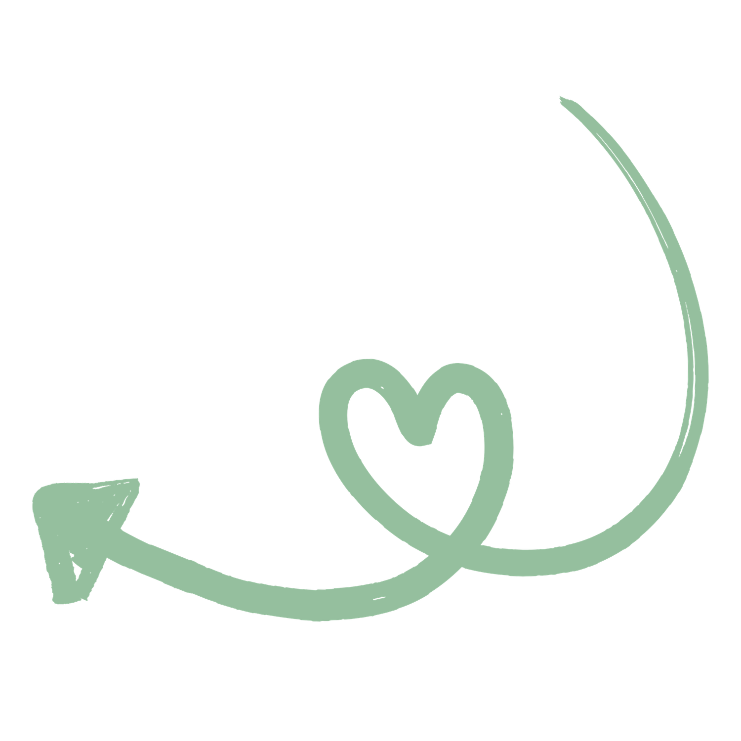 A simple line drawing of a smiling face made with curved lines in a mint green color.