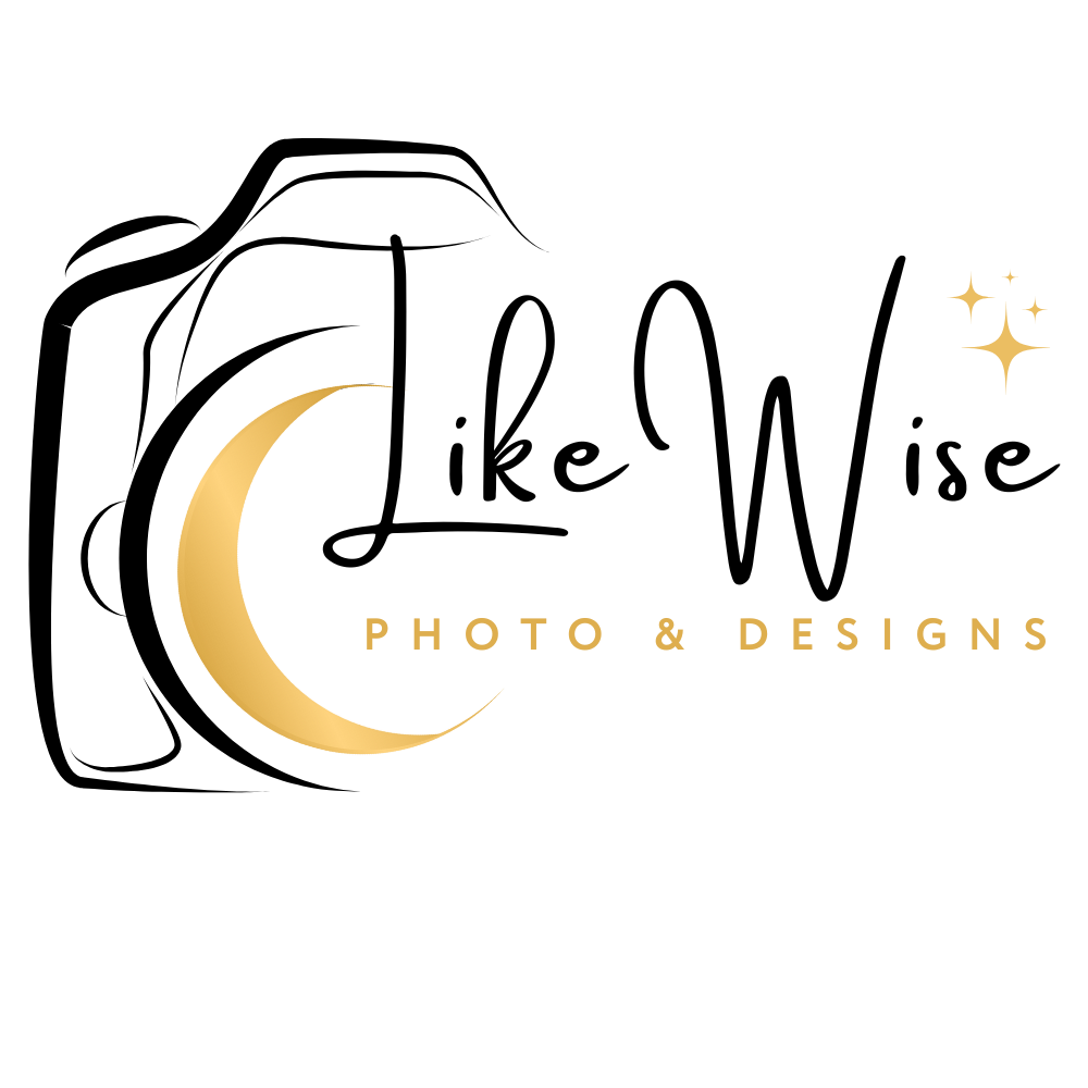 A logo design featuring a golden crescent moon with text 