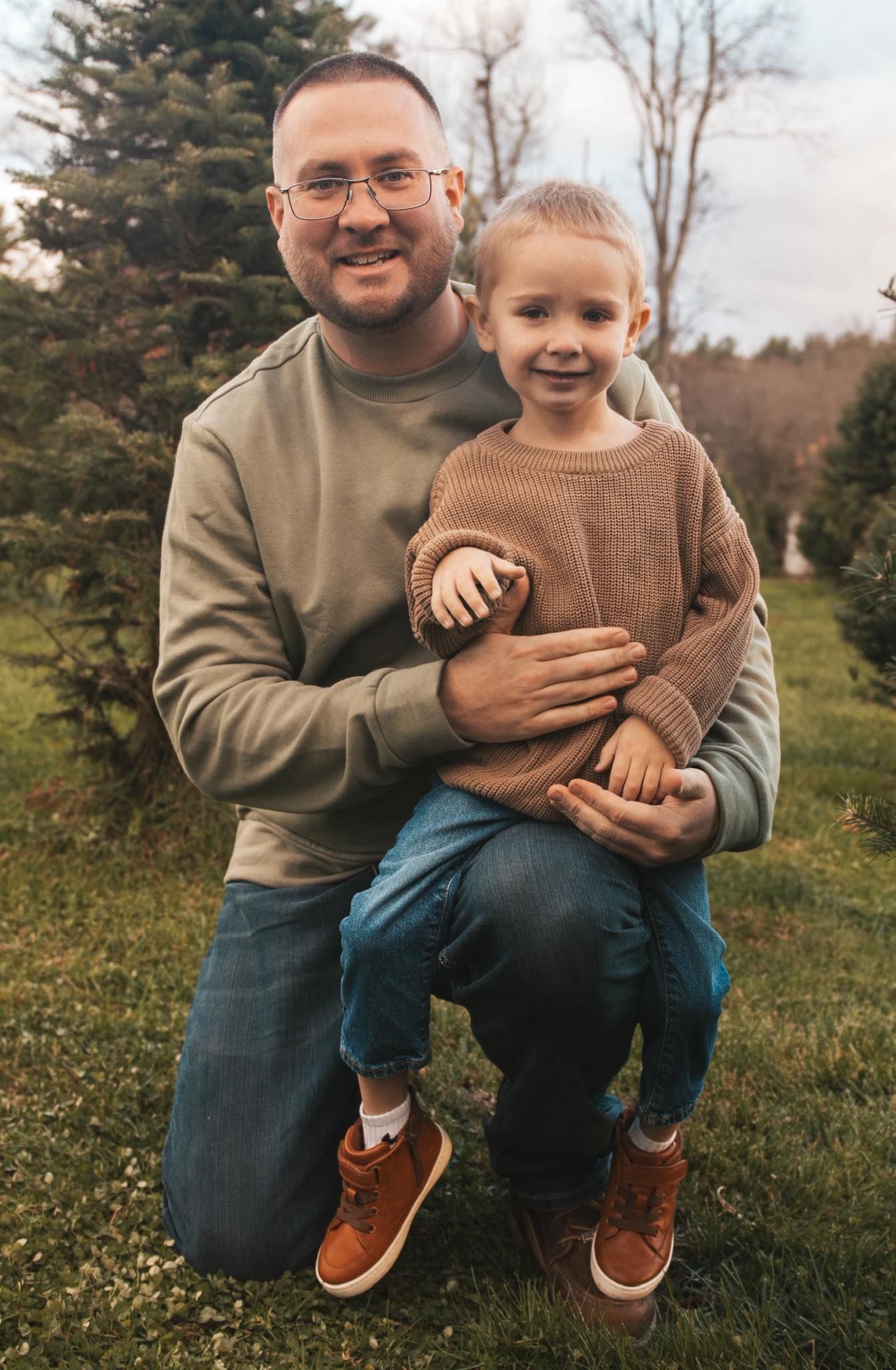 A series of candid outdoor shots showing playful moments in a grassy field.