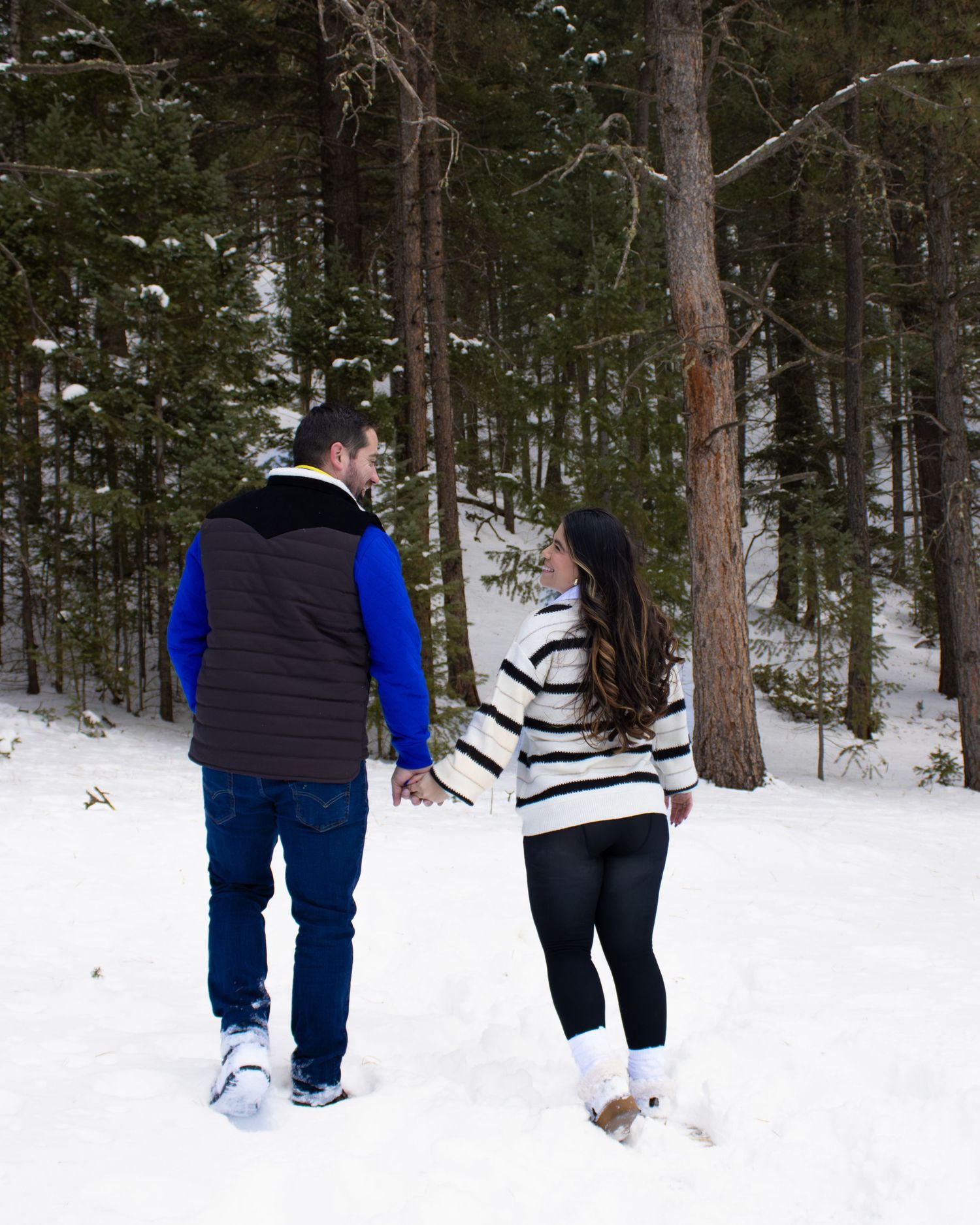 couple in the snow
