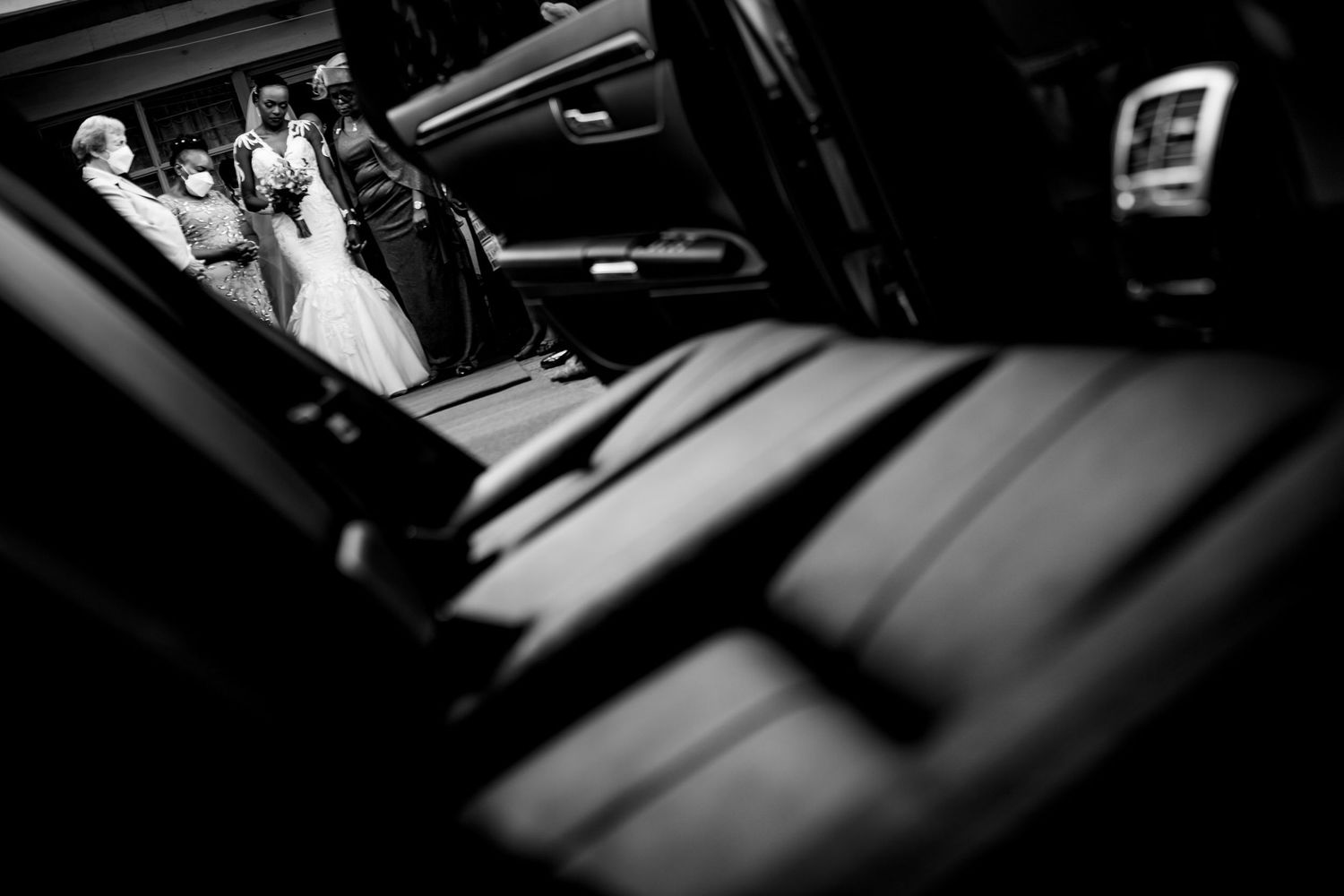 Artistic black and white photography of shadows and light in an interior space.