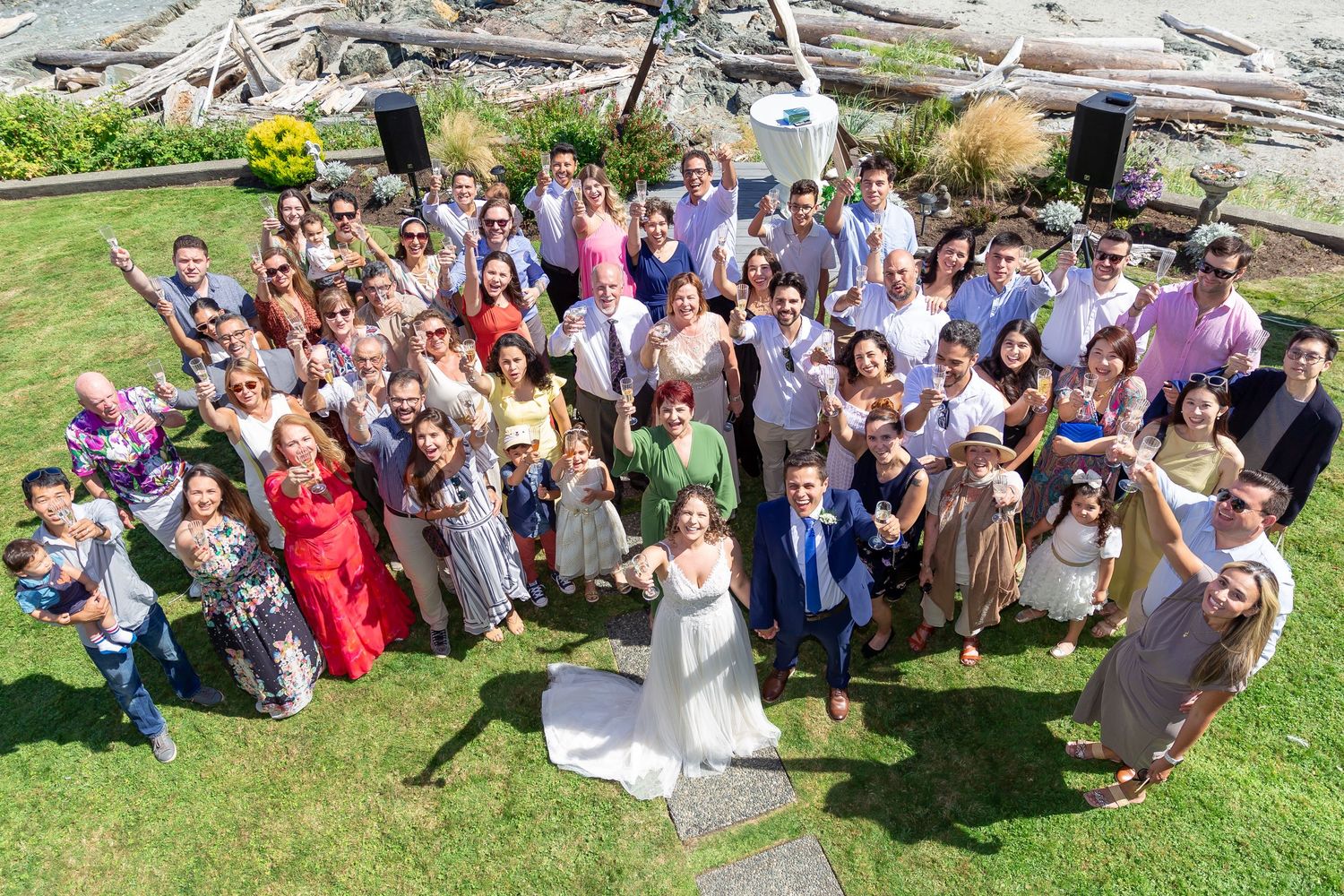 Intimate wedding photo in Victoria BC