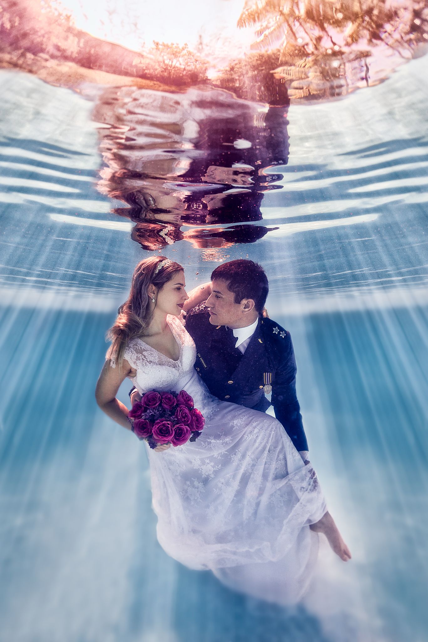 Unique and intimate underwater maternity photography