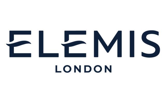 ELEMIS London luxury skincare brand logo in dark navy blue on white background.