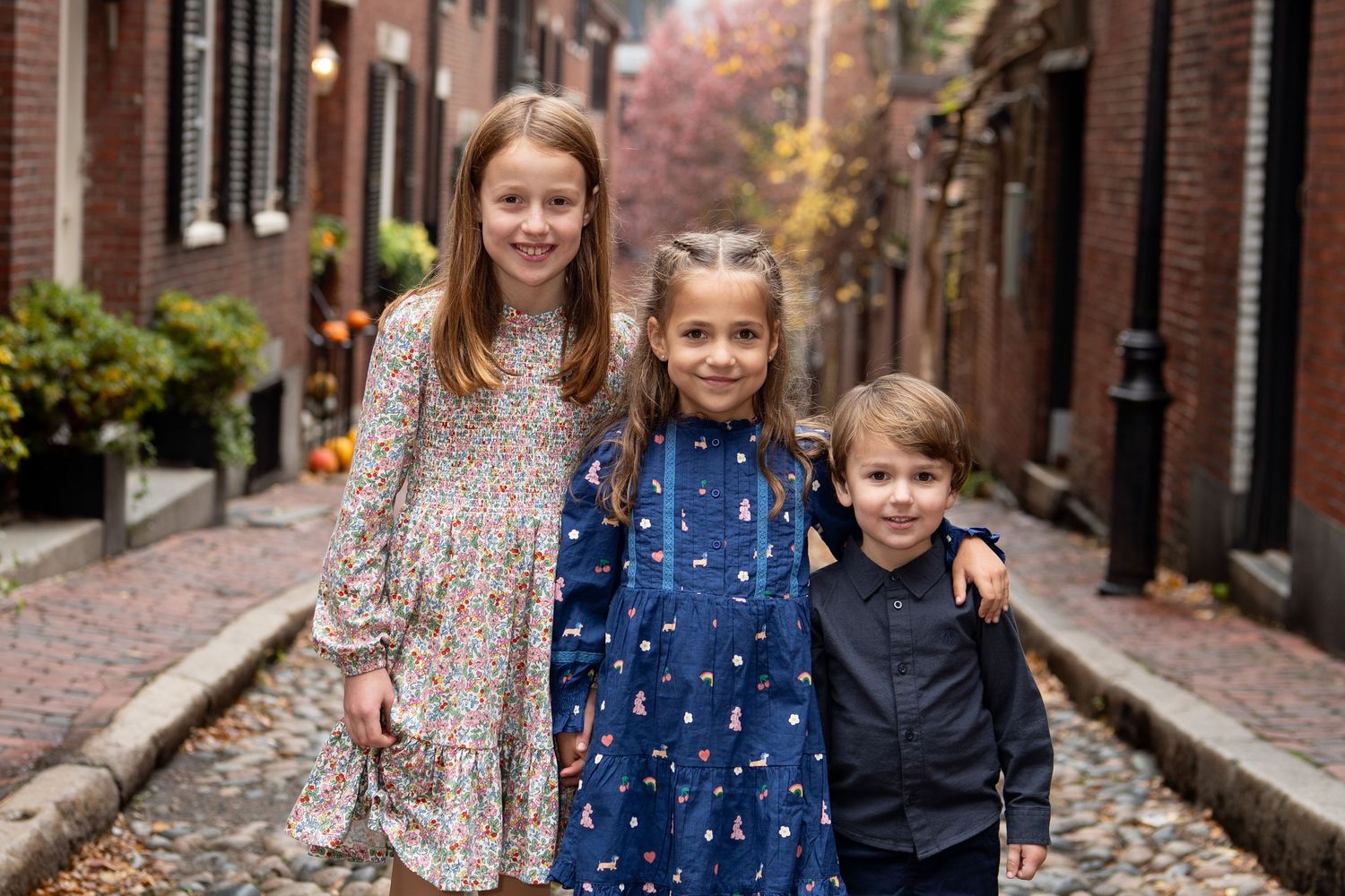 Family Portraits on Beacon Hill’s Acorn Street in Historic Boston with Leah Ramuglia Photography