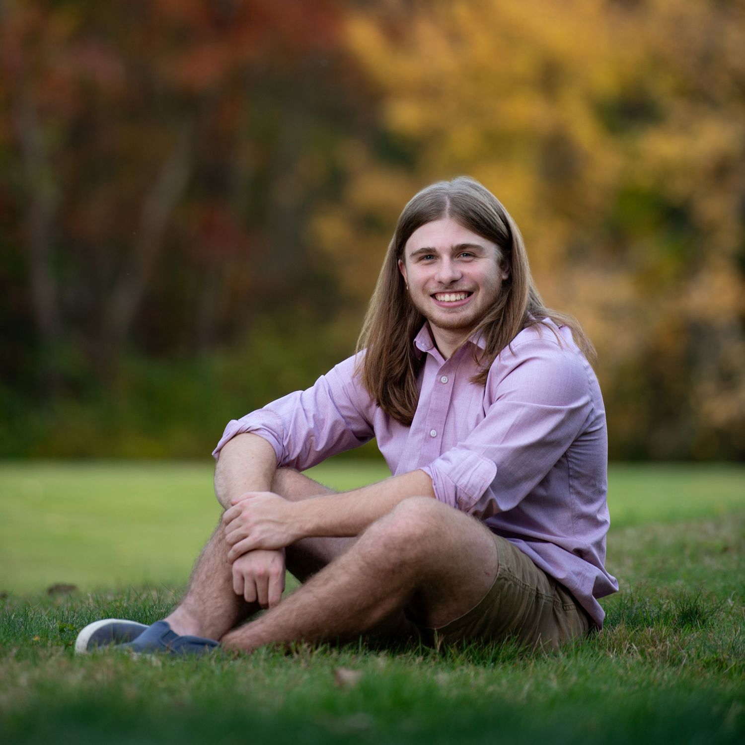 Fall foliage high school senior portraits for guys by Leah Ramuglia Photography