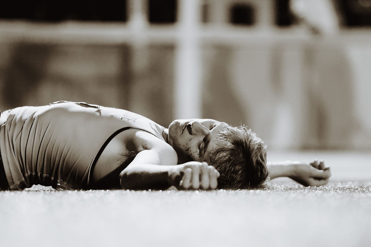 Black and white artistic photograph showing soft focus details in monochromatic tones.