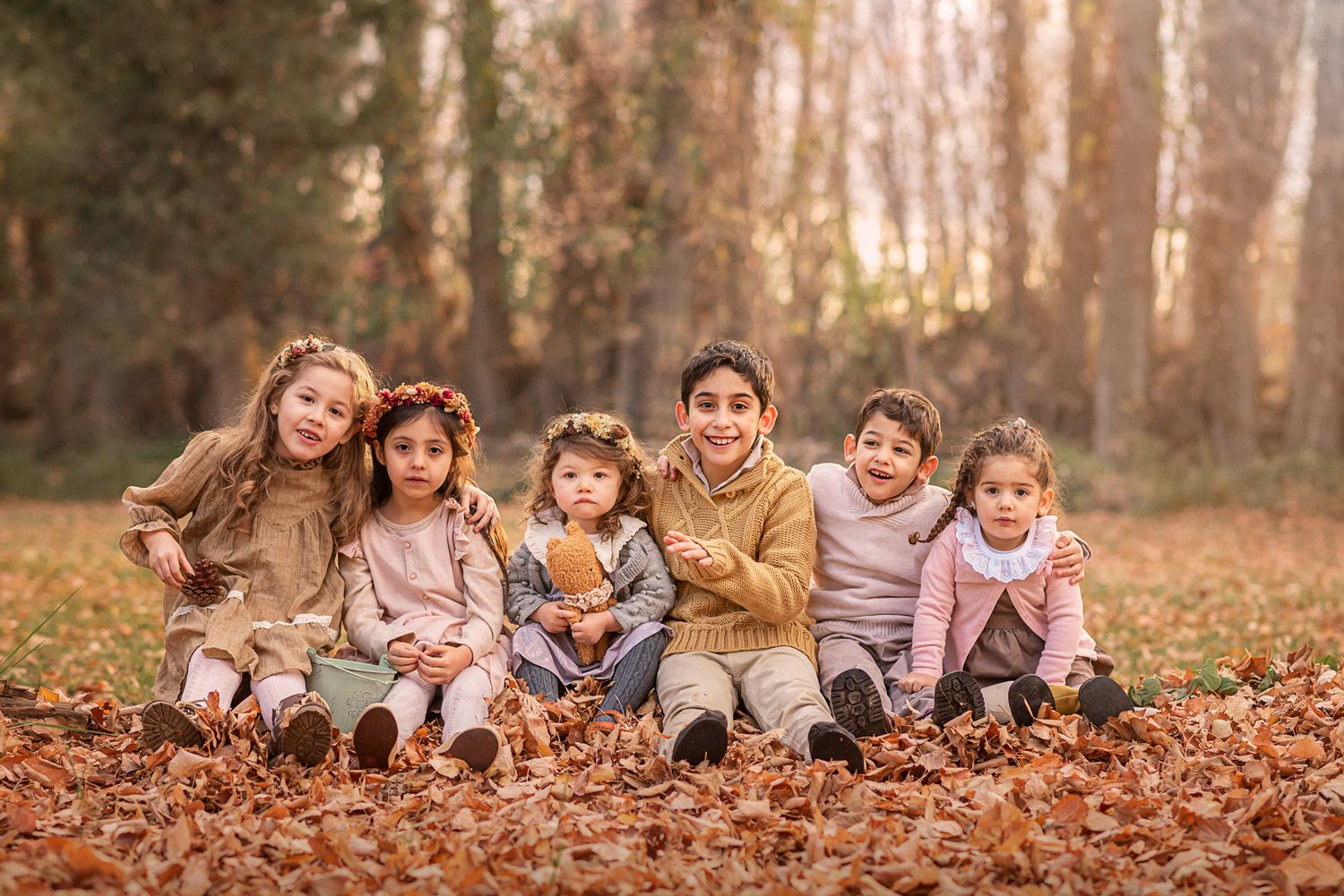 Sesión familiar con niños pequeños en Neuquén