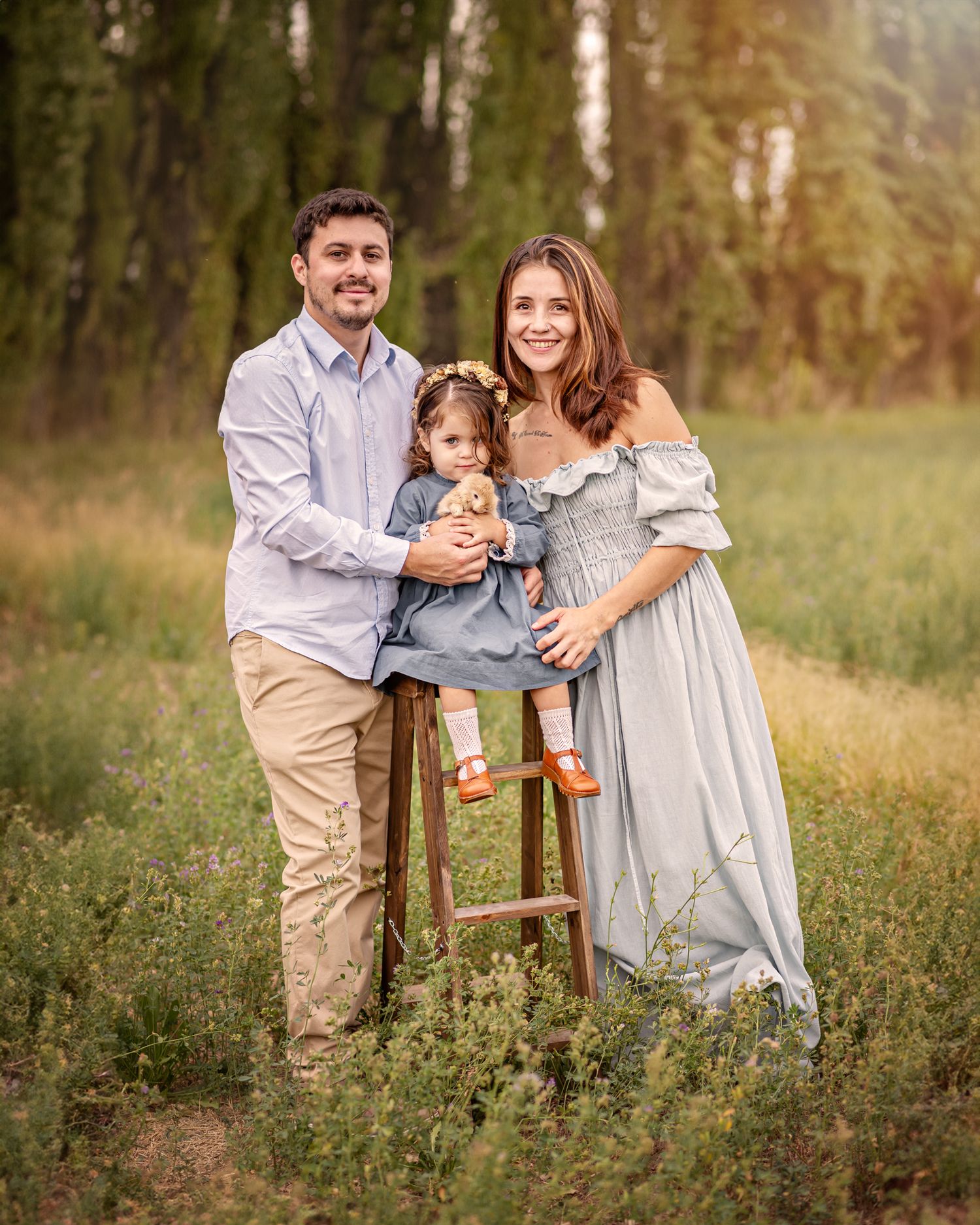 familia en la naturaleza