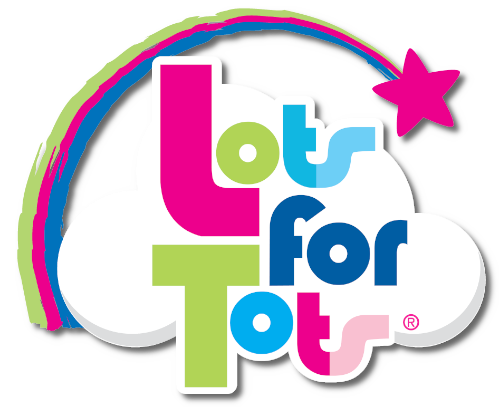 Colorful text logo design elements with overlapping pink, blue and green letters in a modern style.