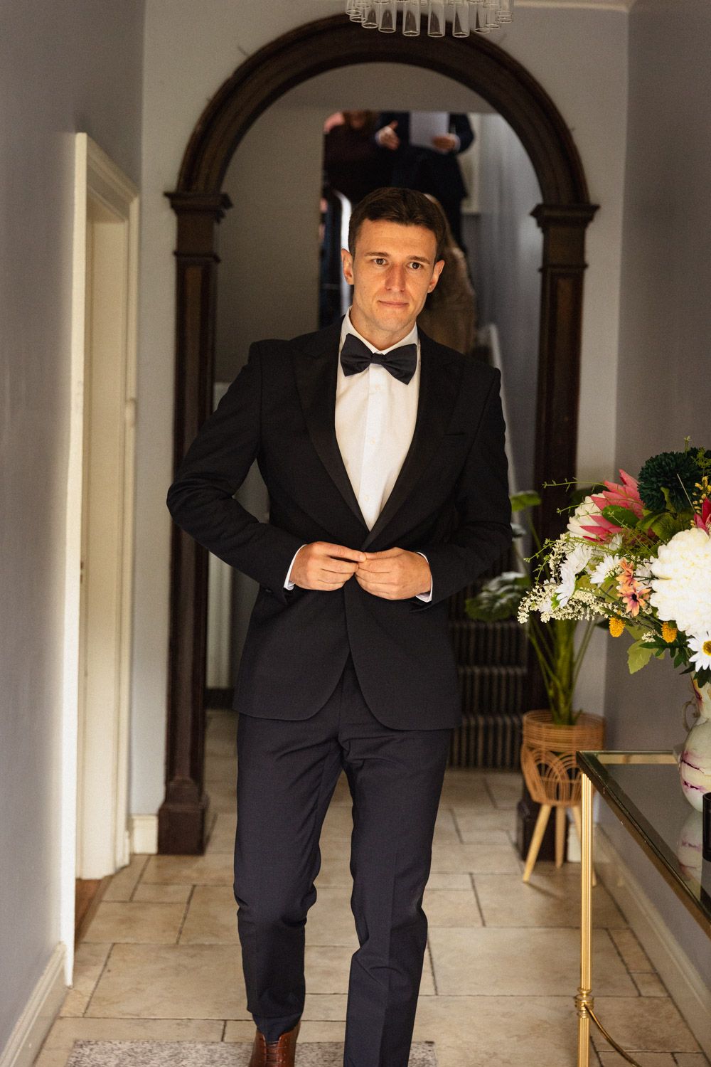 Portrait of the groom before the wedding ceremony in Ireland
