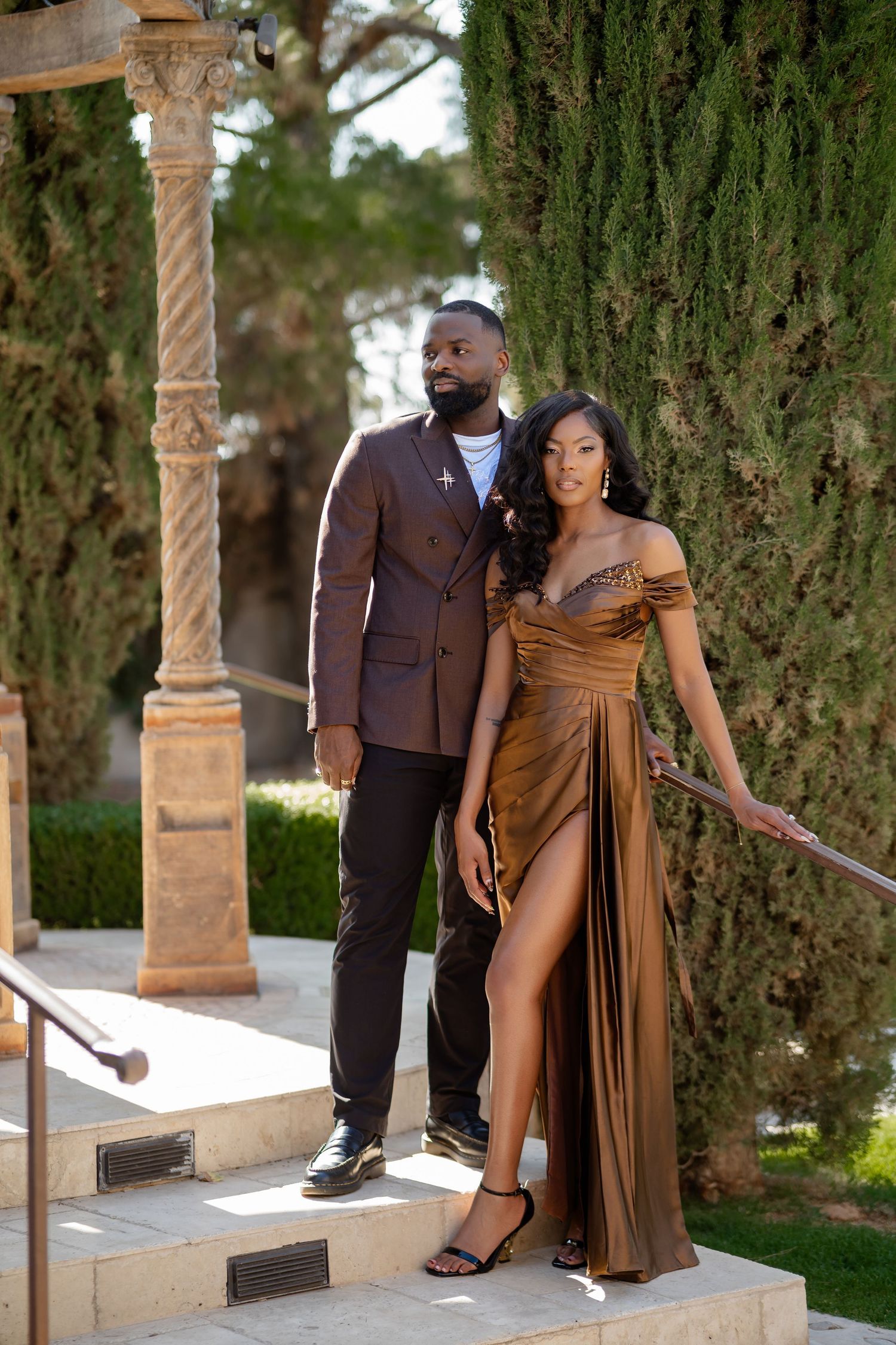 Arizona engagement photos capturing Black love at sunset