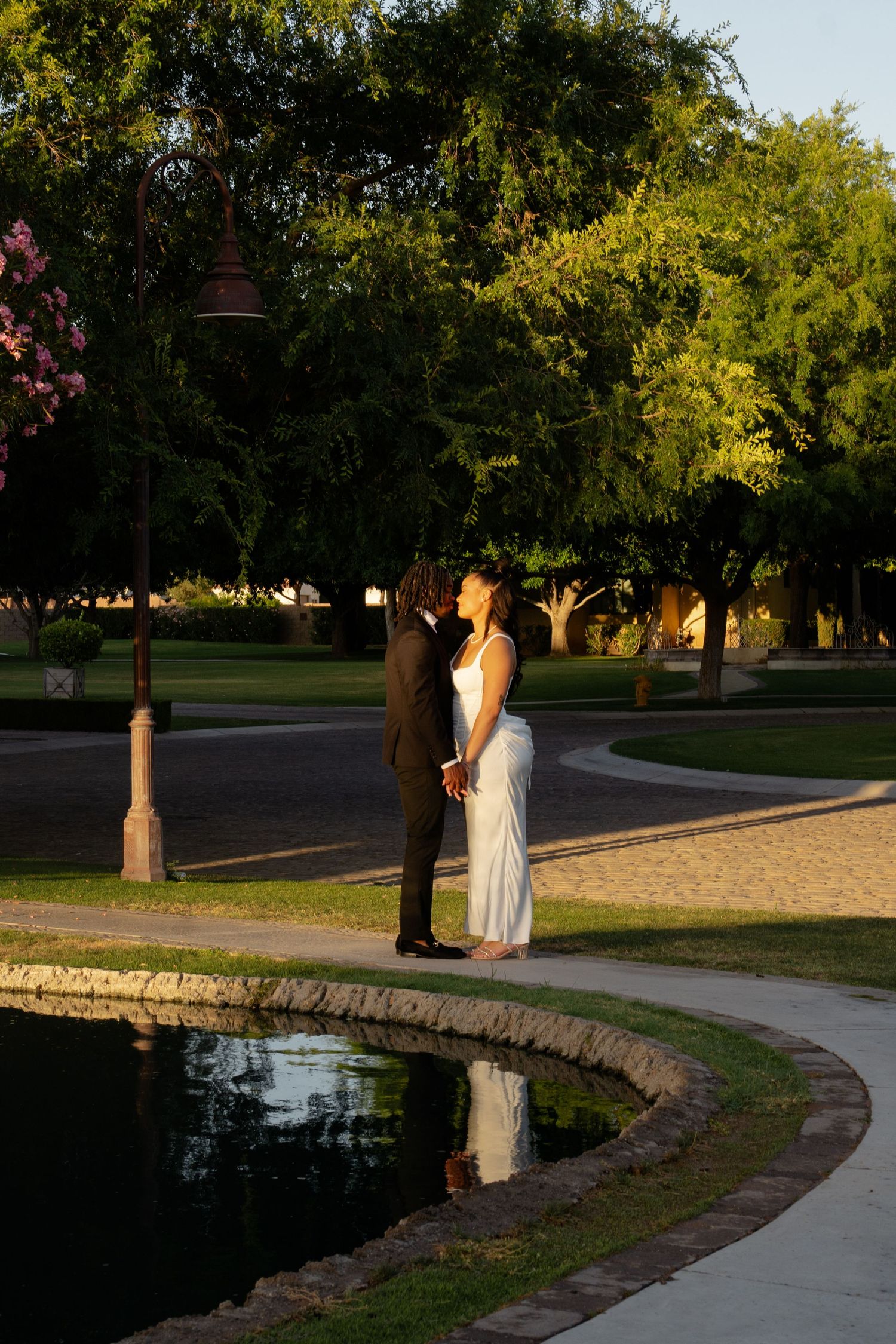 Candid engagement photos capturing Black love in Arizona