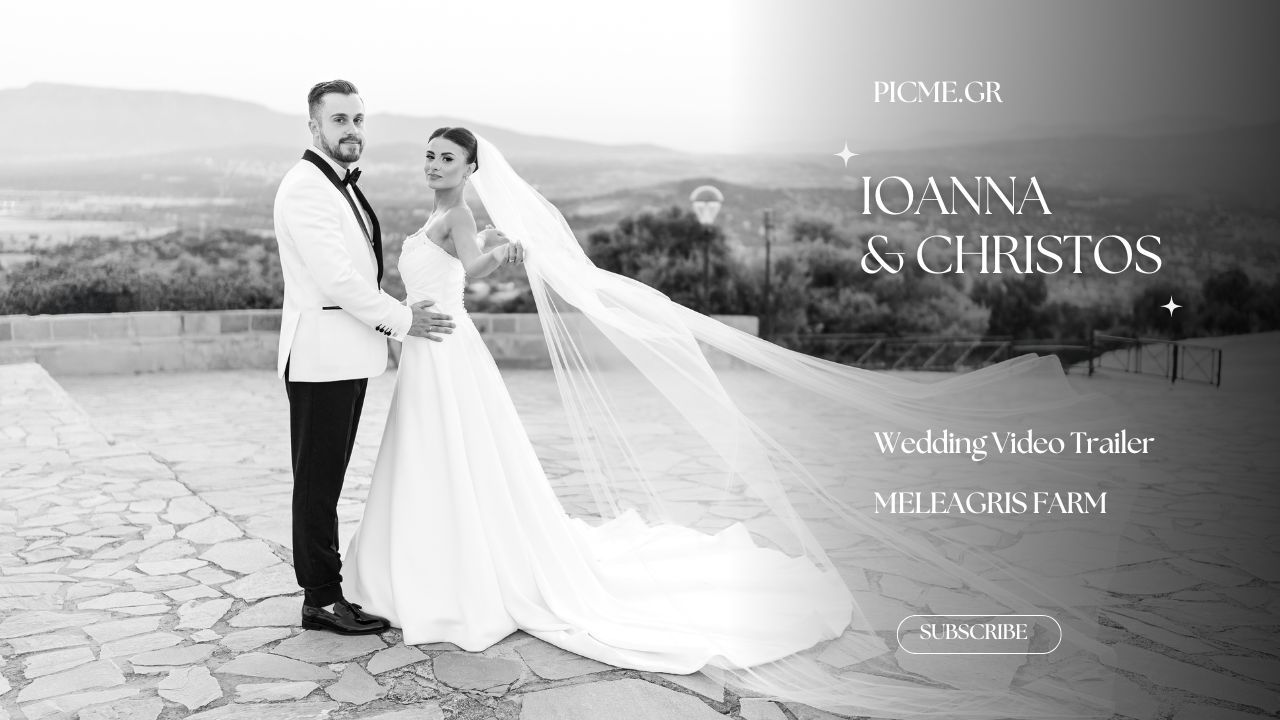 Black and white wedding photos displayed in horizontal strip showing romantic coastal and architectural scenes.